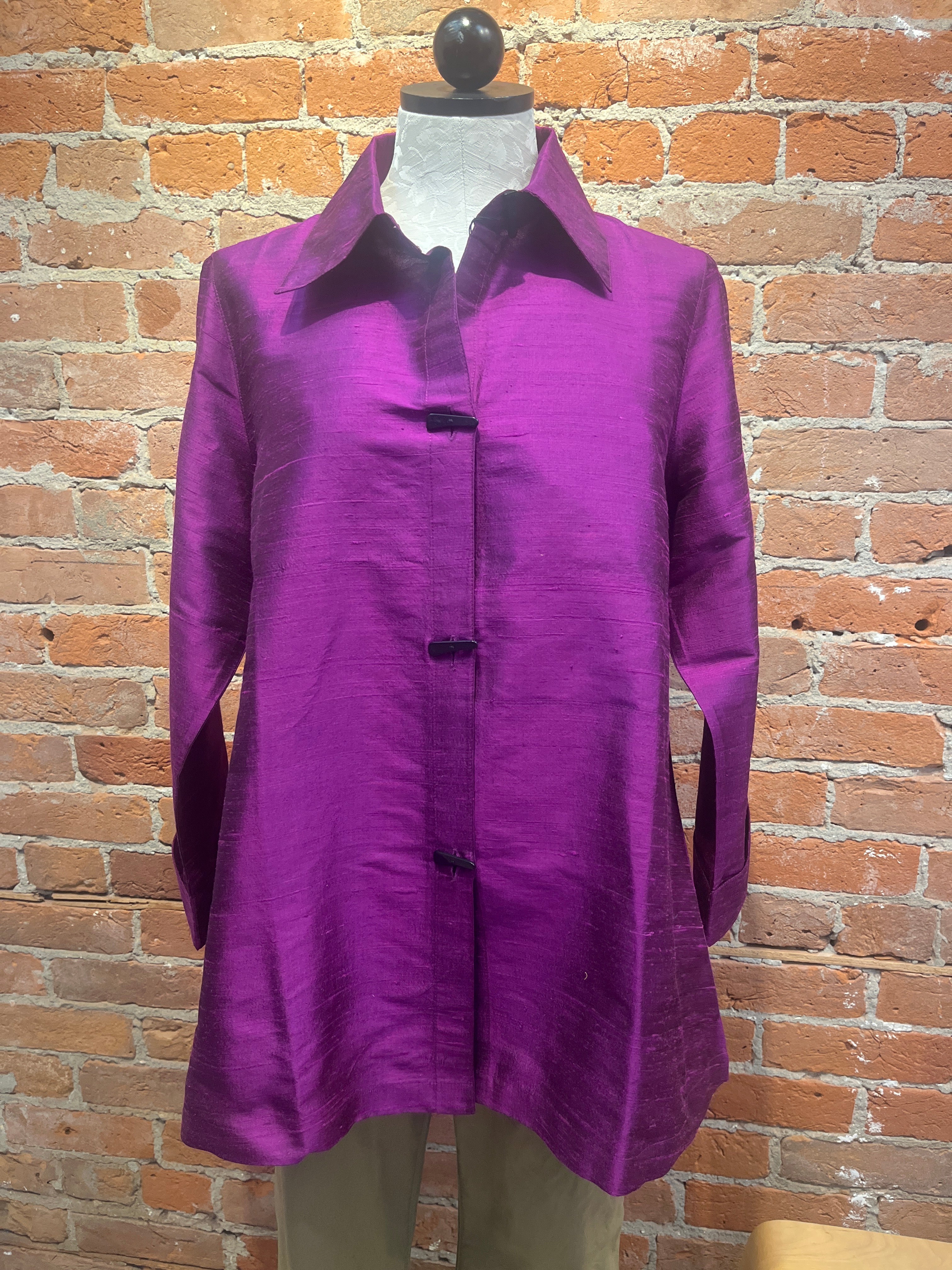 ANU shirt 16982, aline silk Violet