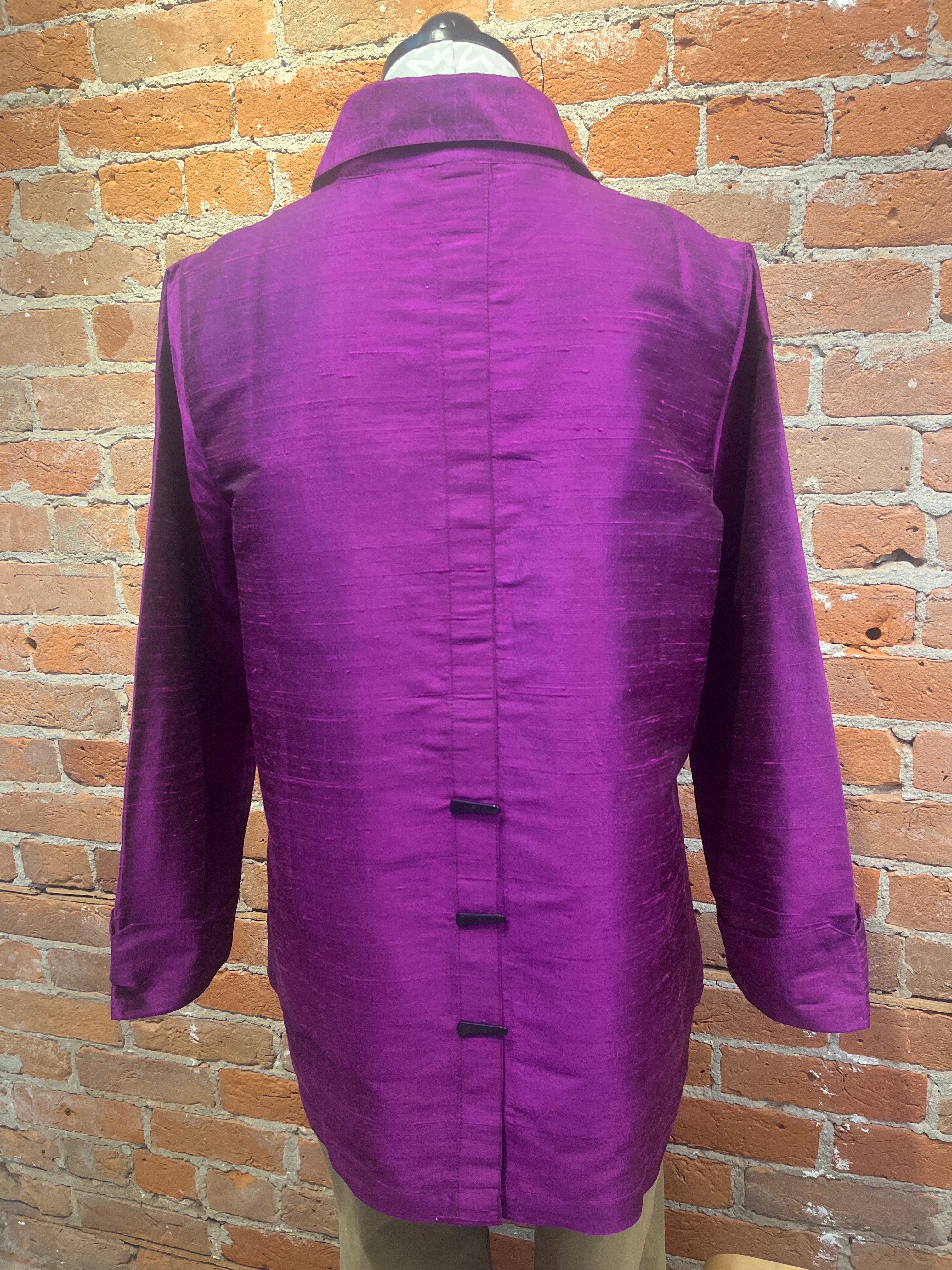 ANU shirt 16982, aline silk Violet