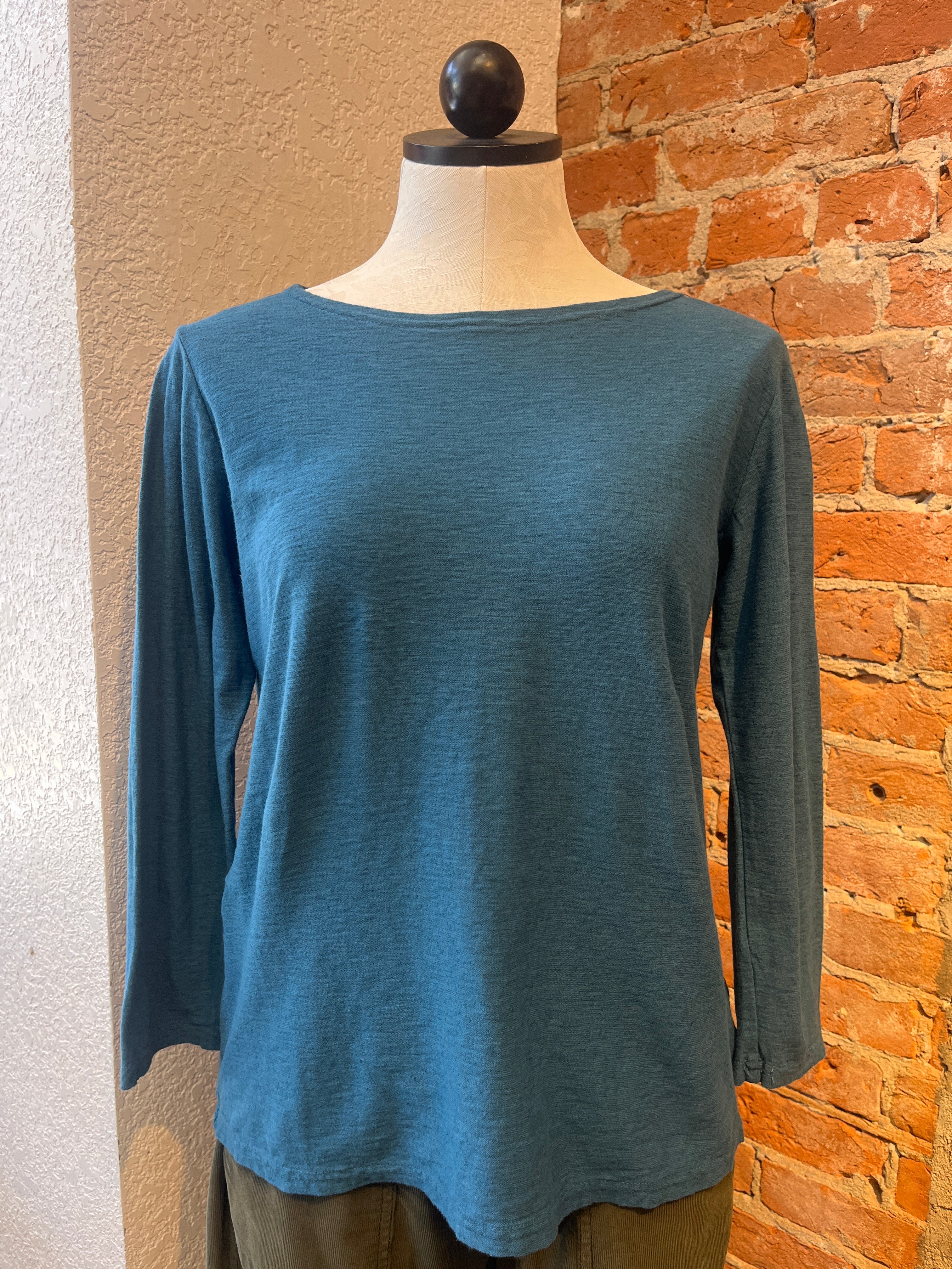 Cut Loose t-shirt, boatneck 3/4 sleeve linen blend