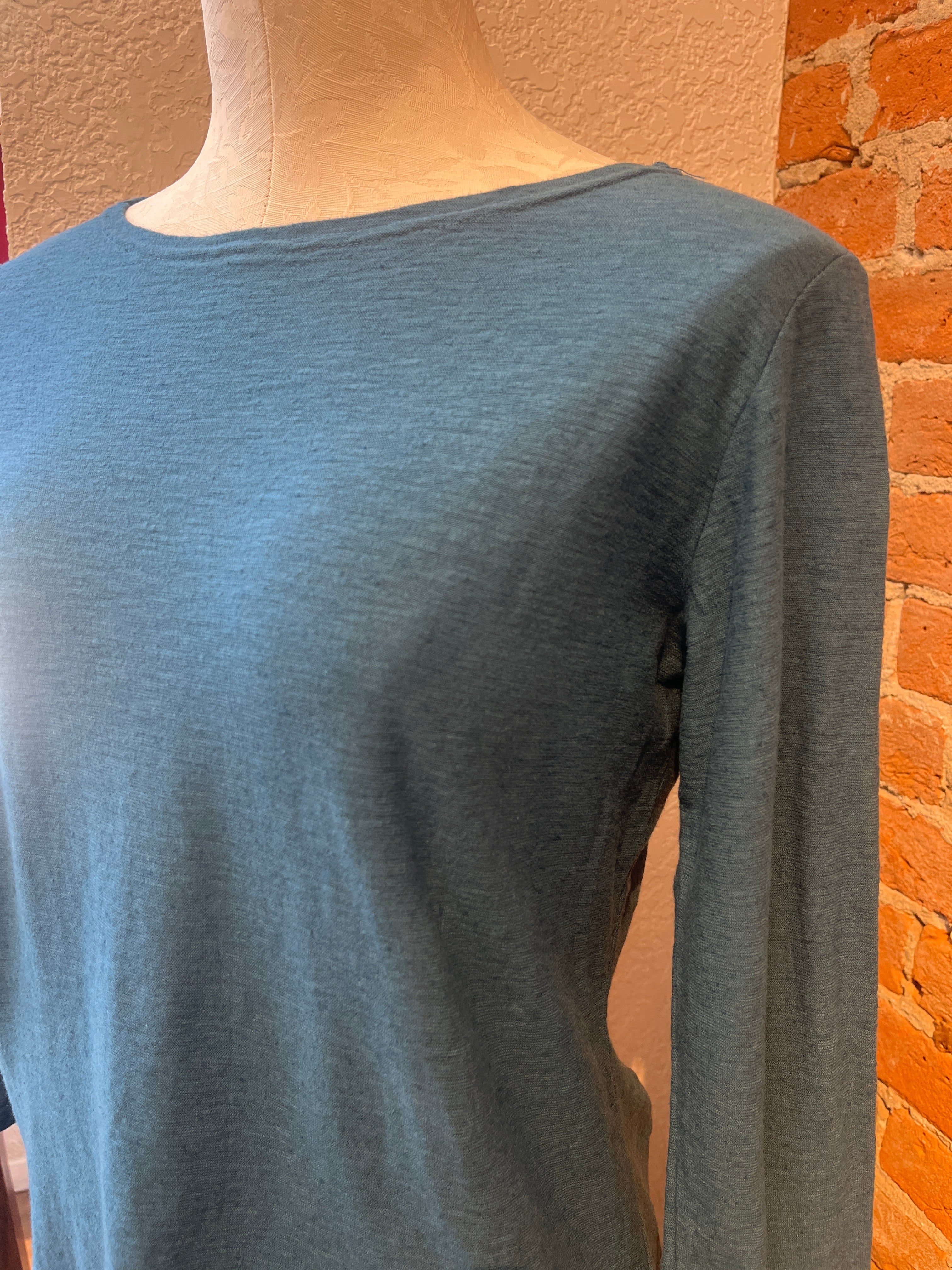 Cut Loose t-shirt, boatneck 3/4 sleeve linen blend