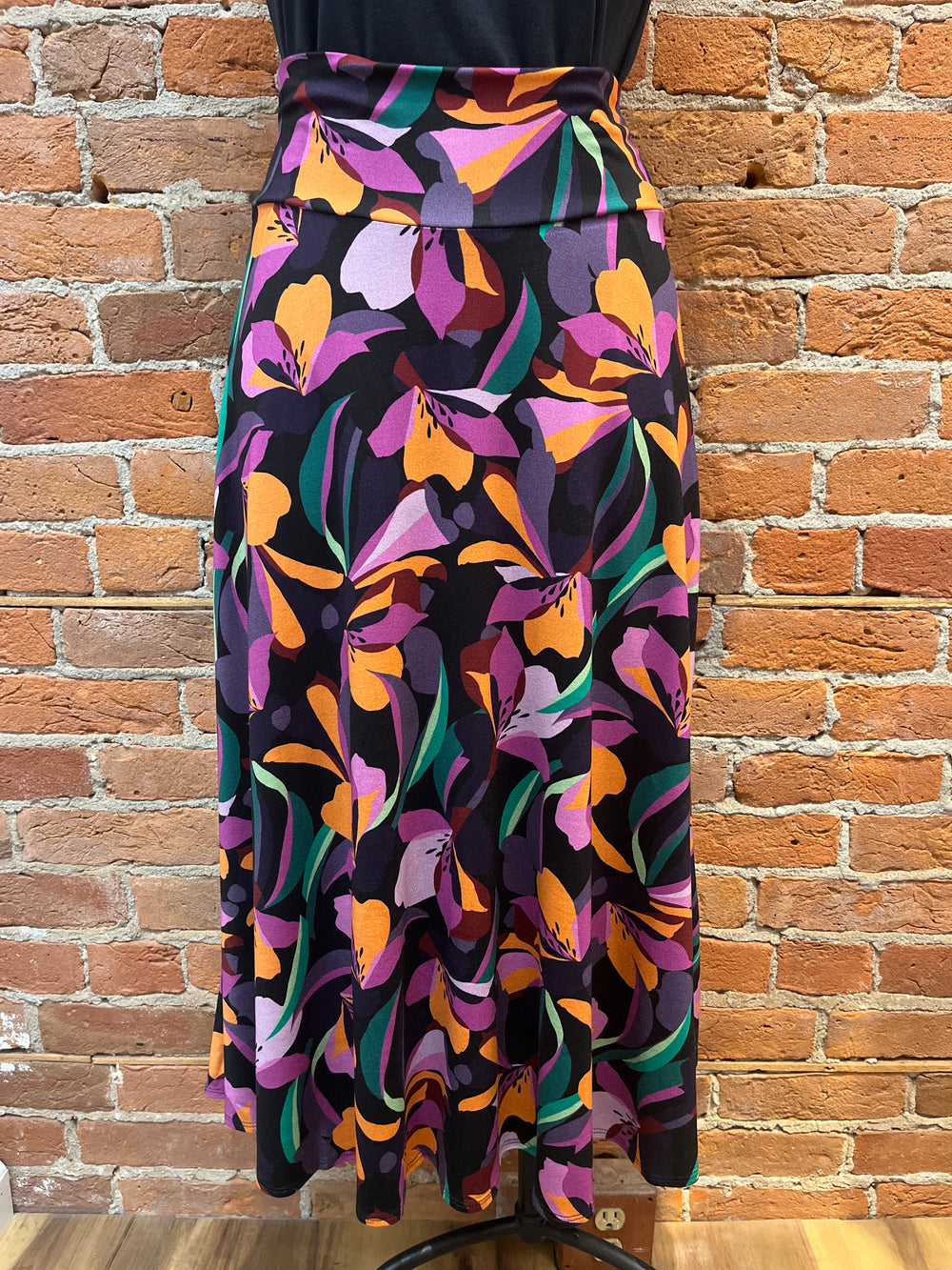 Salaam Flo skirt, bold floral print