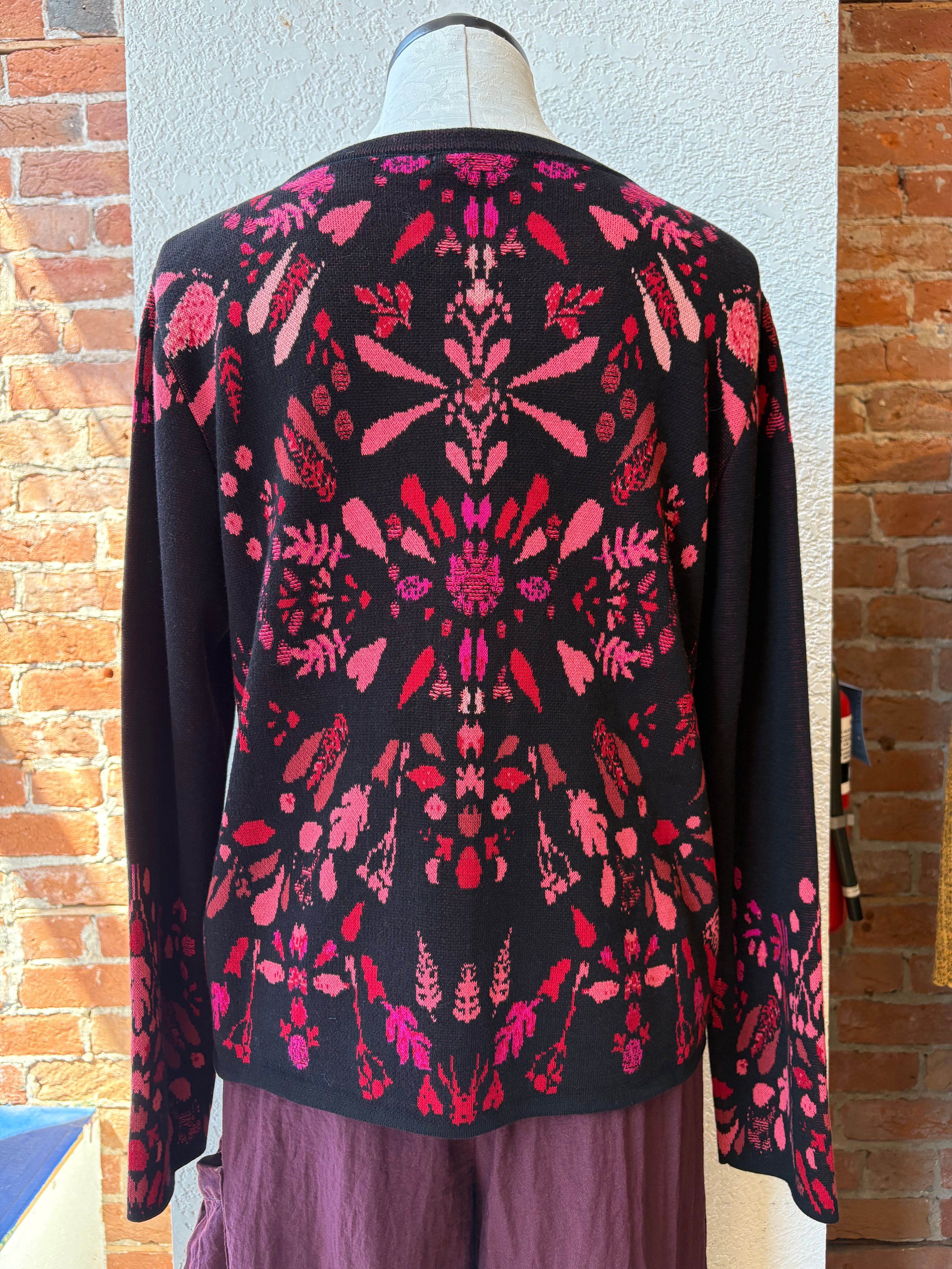 Ivko cardigan, plantopia pattern 100% cotton