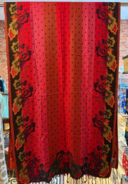 ANU embroidered Italy shawl, viscose