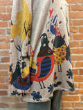 Shana sweater, Birds scoopneck