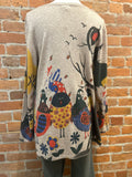 Shana sweater, Birds scoopneck