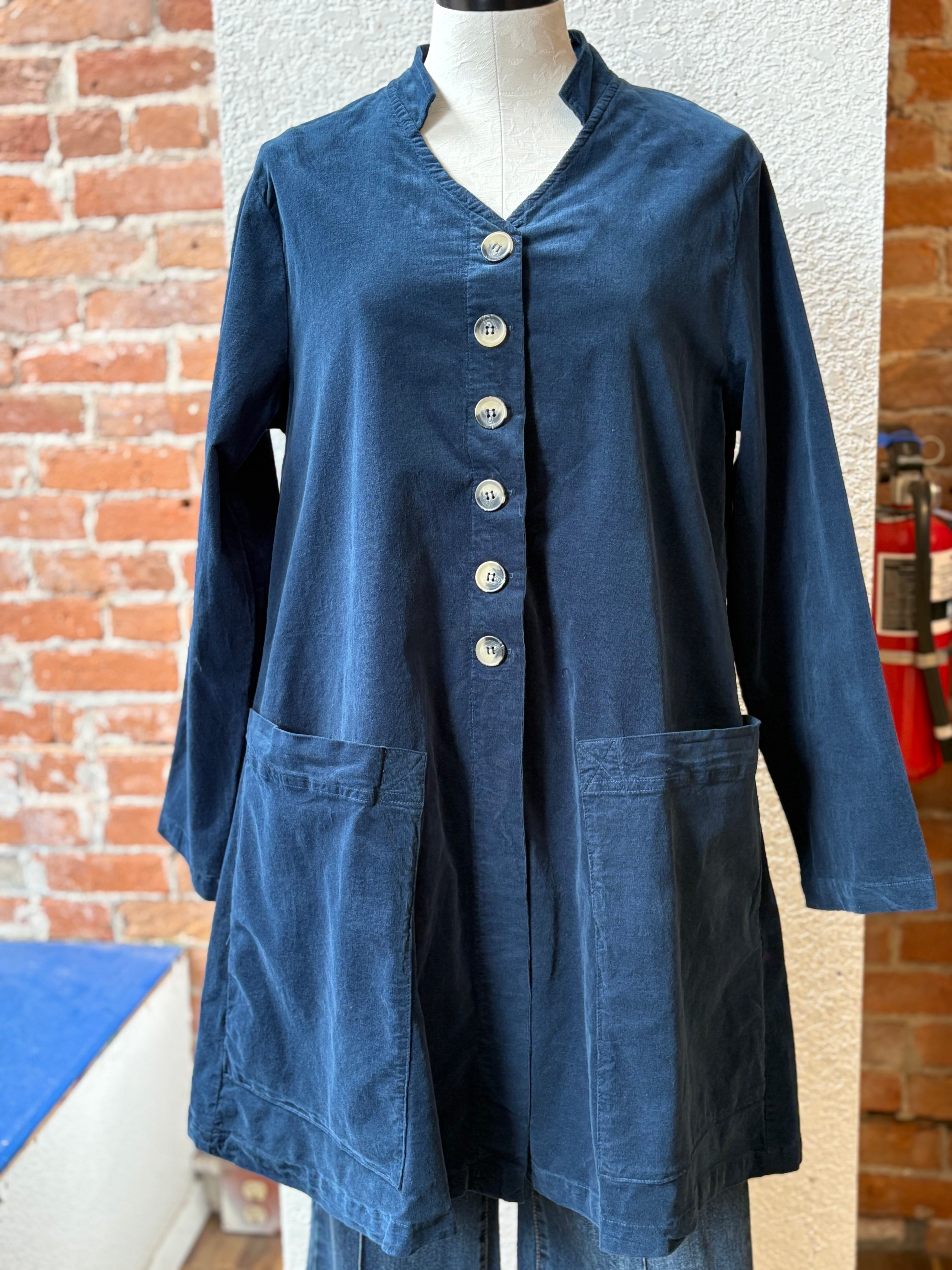 Cut Loose jacket, minicord swing coat Etan