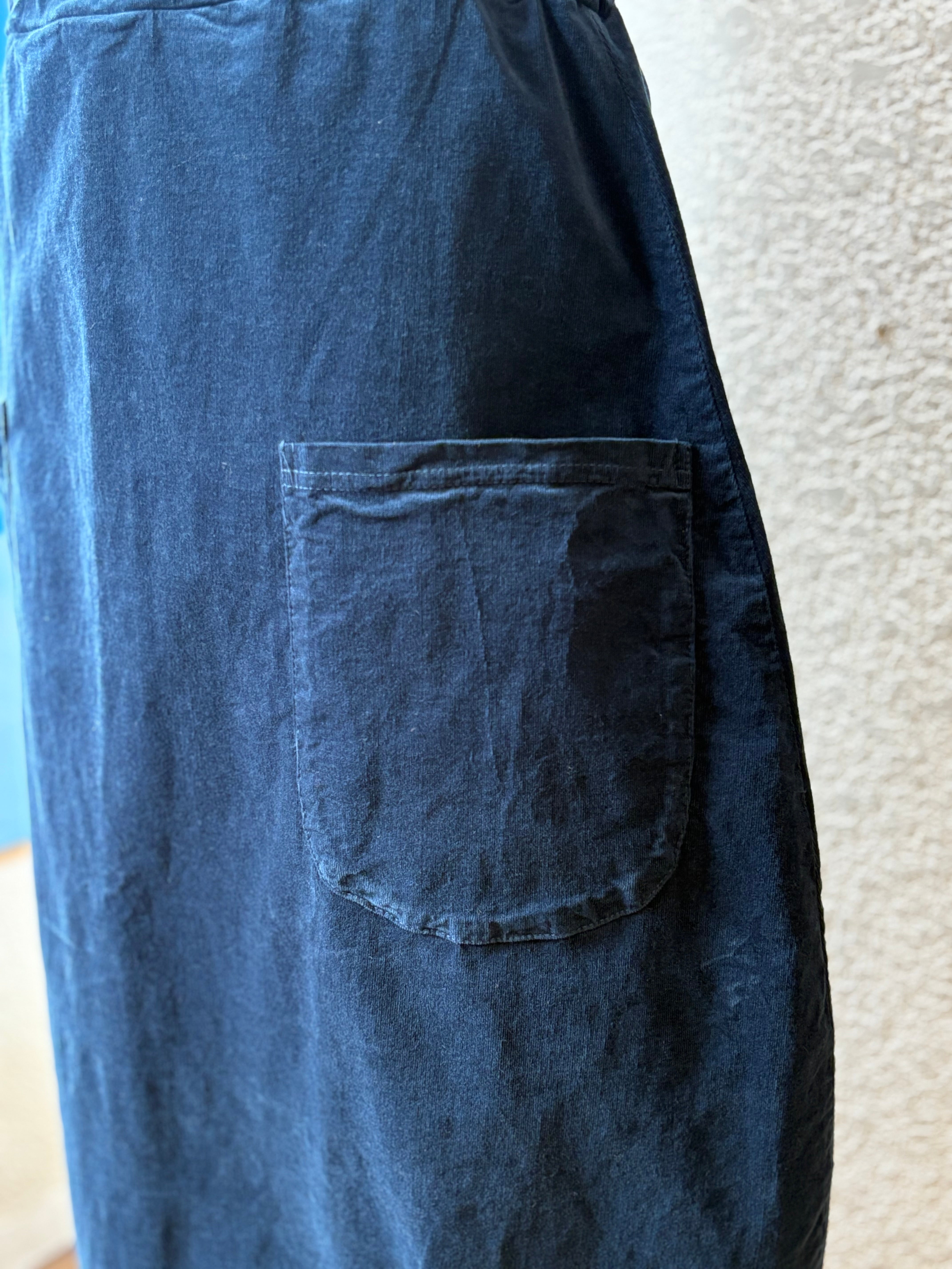 Camisa holgada de corte henley de lino y algodón con manga 3/4