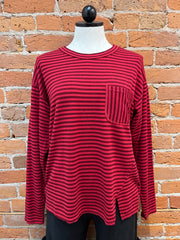 Cut Loose shirt, cropped fleece stripe