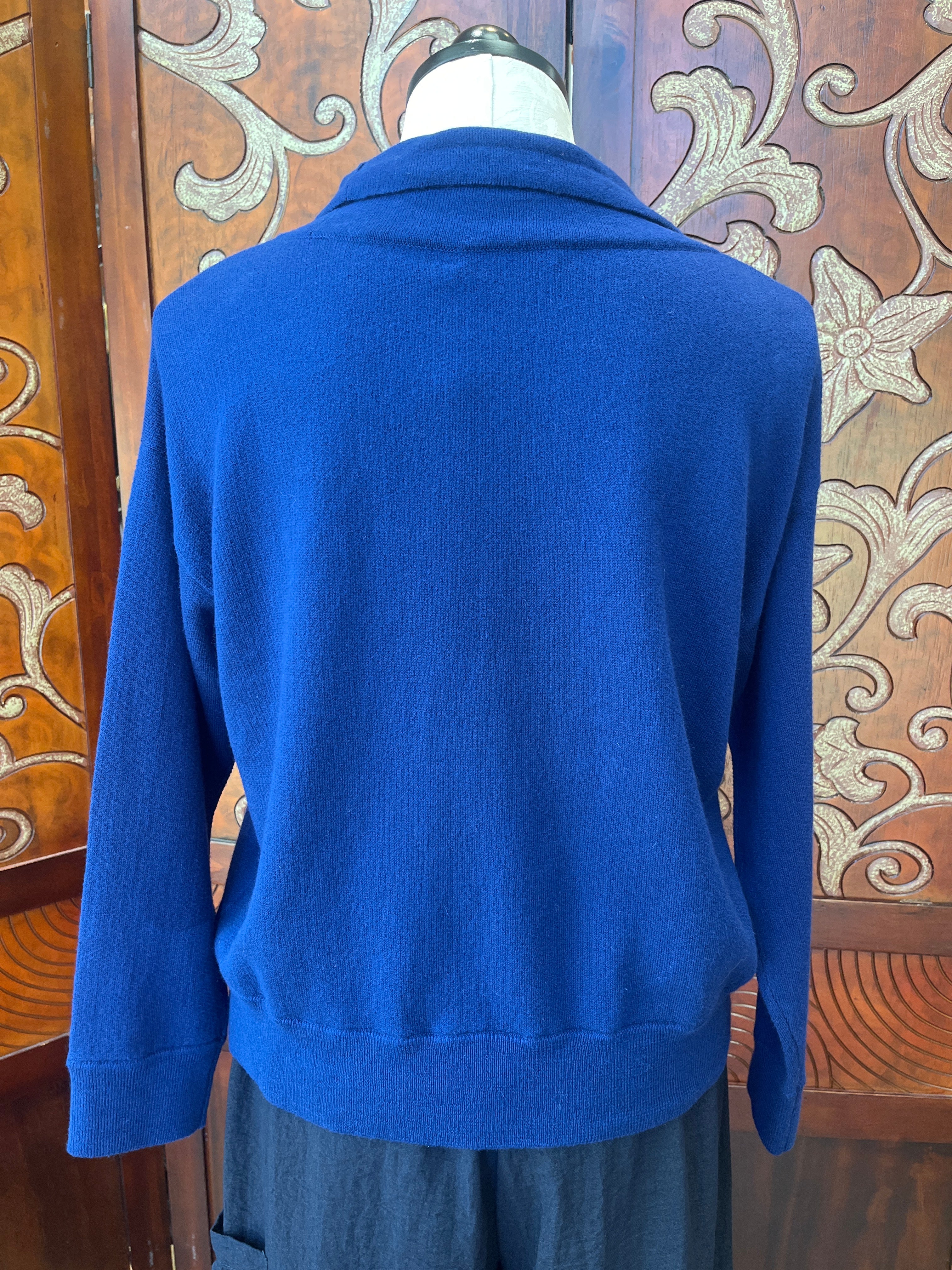 Alashan sweater LC2201, Terry Stitch cowl neck cotton cashmere