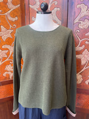 Alashan sweater LC2009, Plaited Reversible cotton cashmere