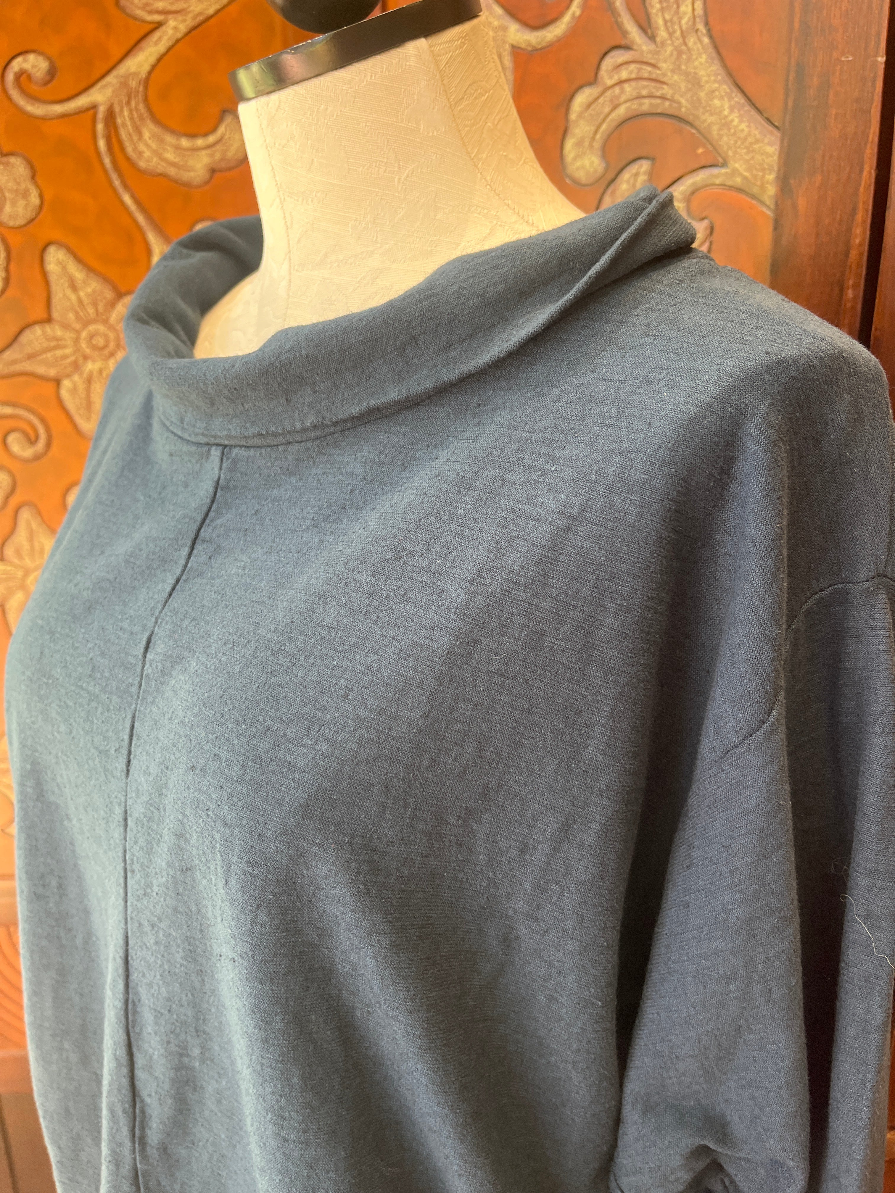 Cut Loose t-shirt, cowl neck cotton-linen blend (2 colors)