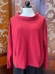 Cut Loose t-shirt, cowl neck cotton-linen blend (2 colors)