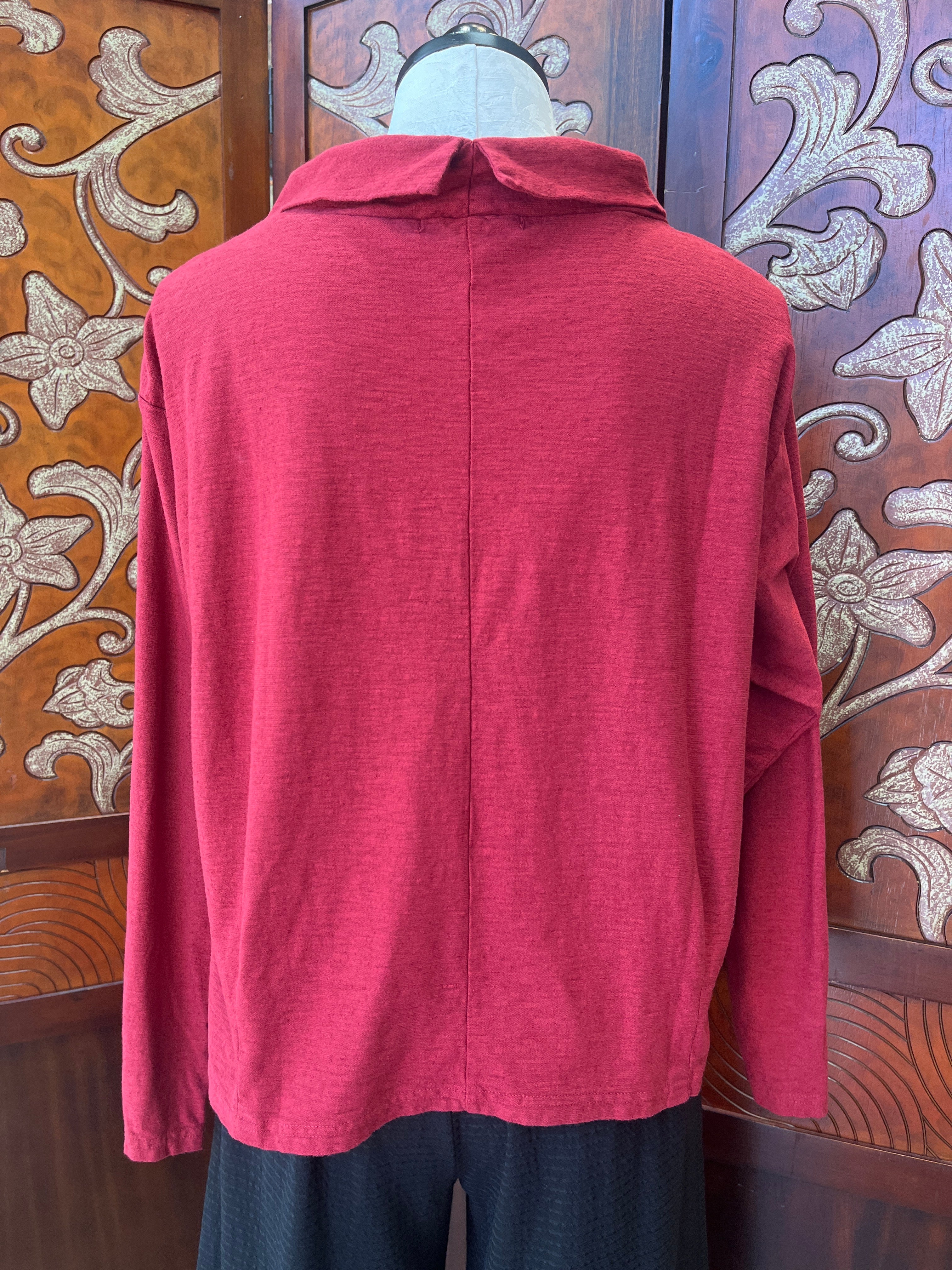 Cut Loose t-shirt, cowl neck cotton-linen blend (2 colors)