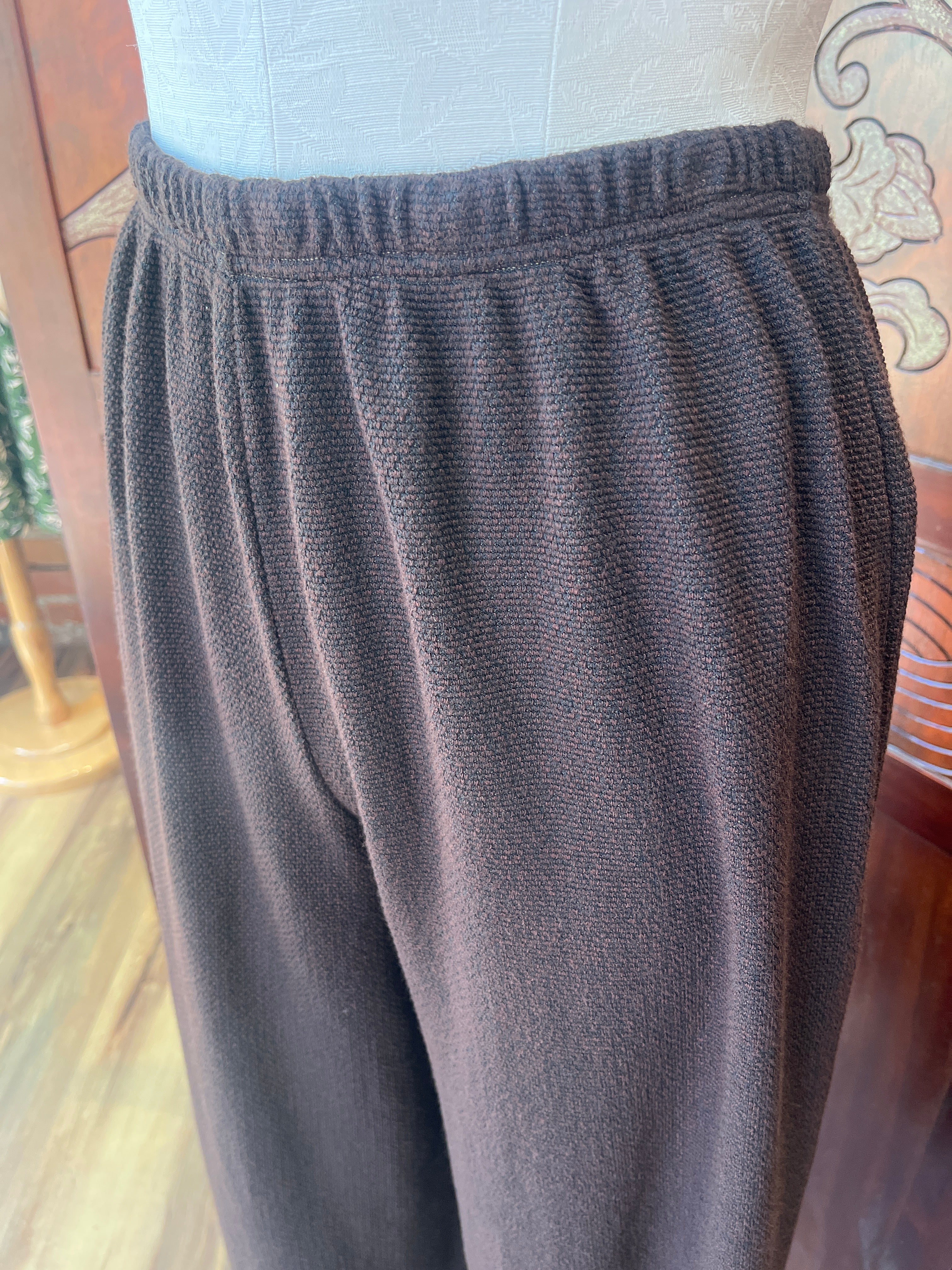 Cut Loose pant, crop sweater knit Chocolate