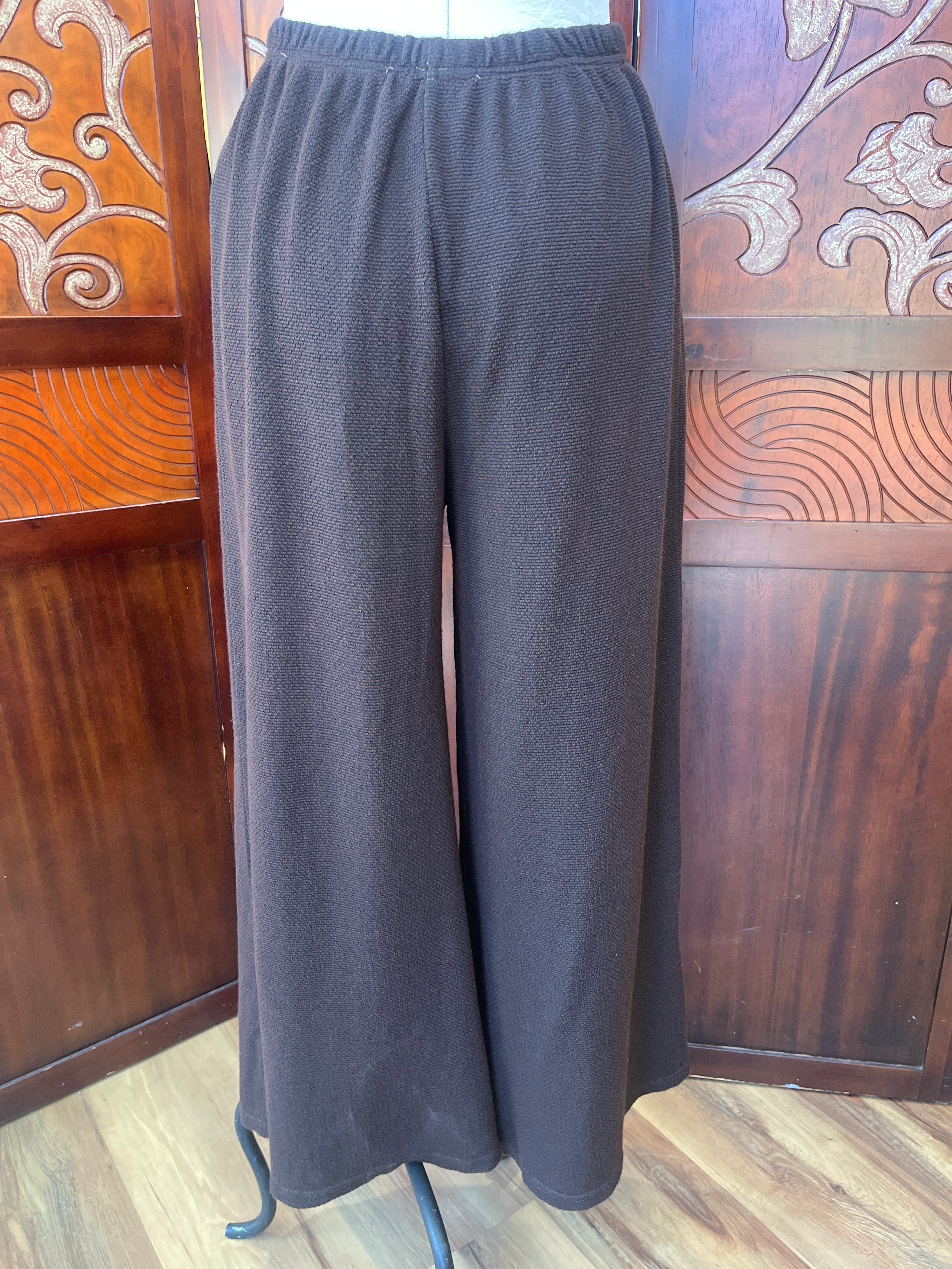 Cut Loose pant, crop sweater knit Chocolate