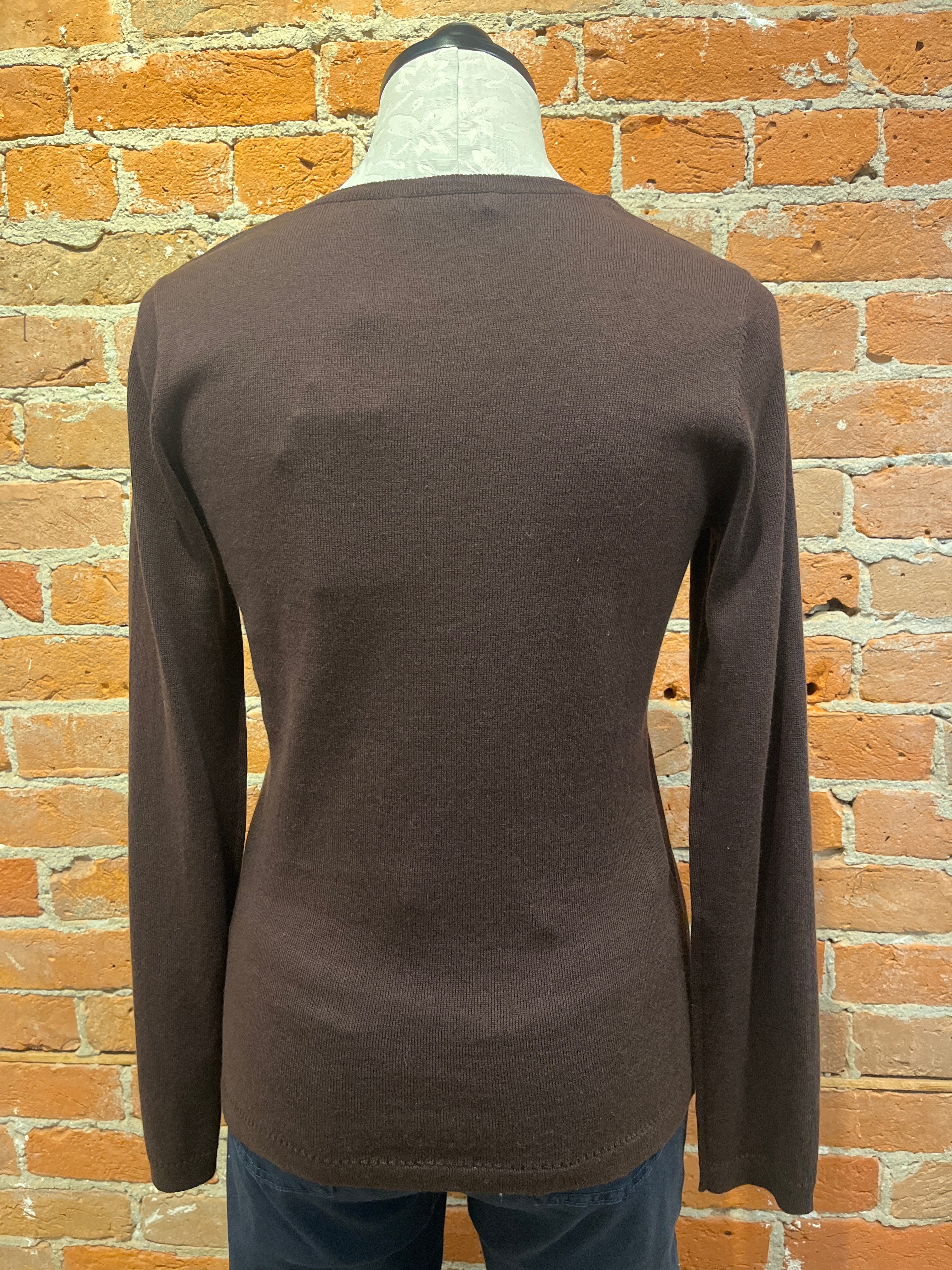Alashan sweater LC2005, classic v-neck cotton cashmere
