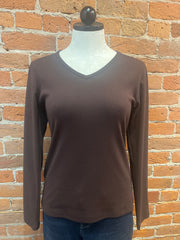 Necessitees t-shirt, v-neck long-sleeve