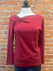 Necessitees t-shirt, shirred boat long-sleeve