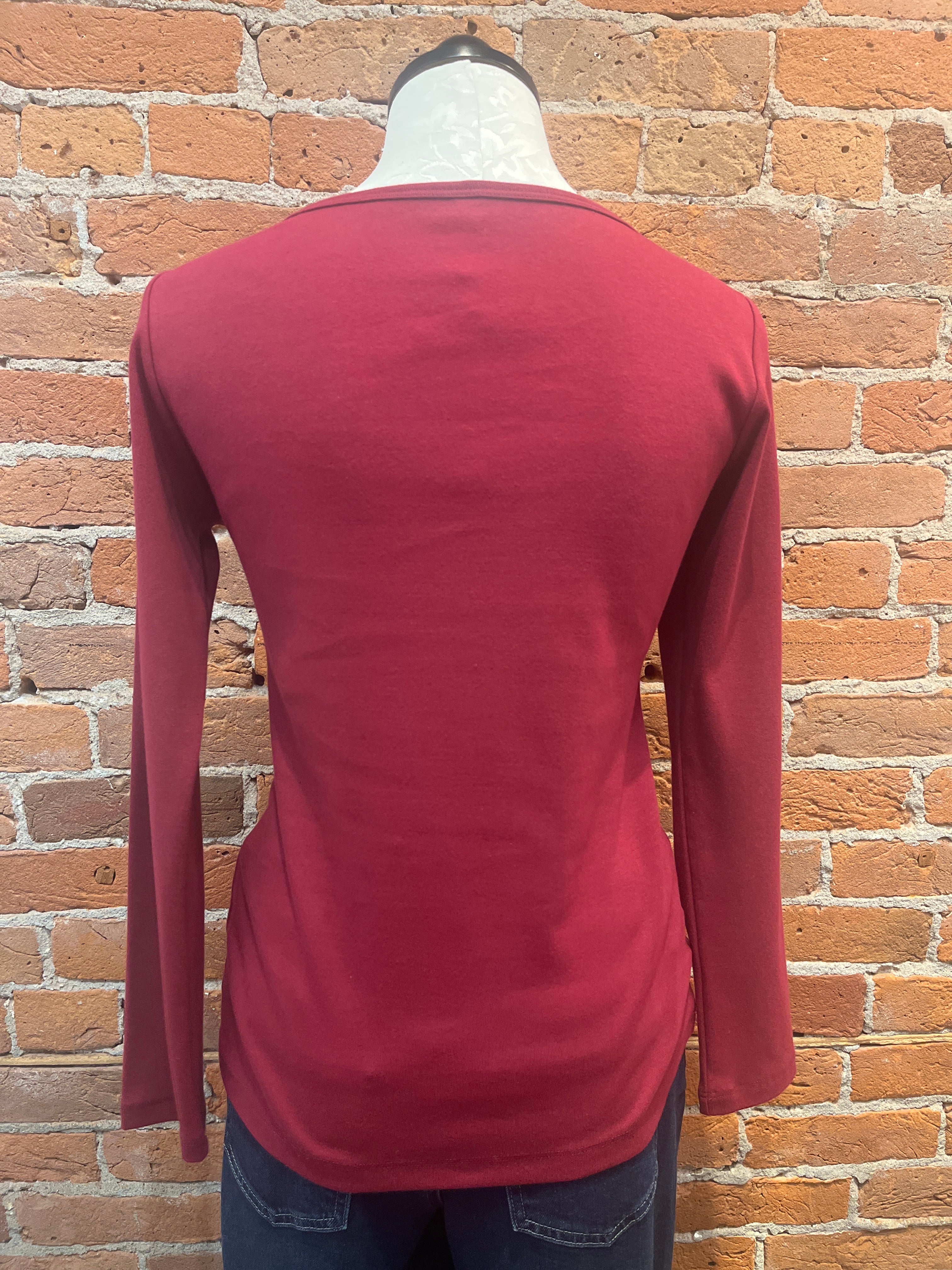 Necessitees t-shirt, shirred boat long-sleeve