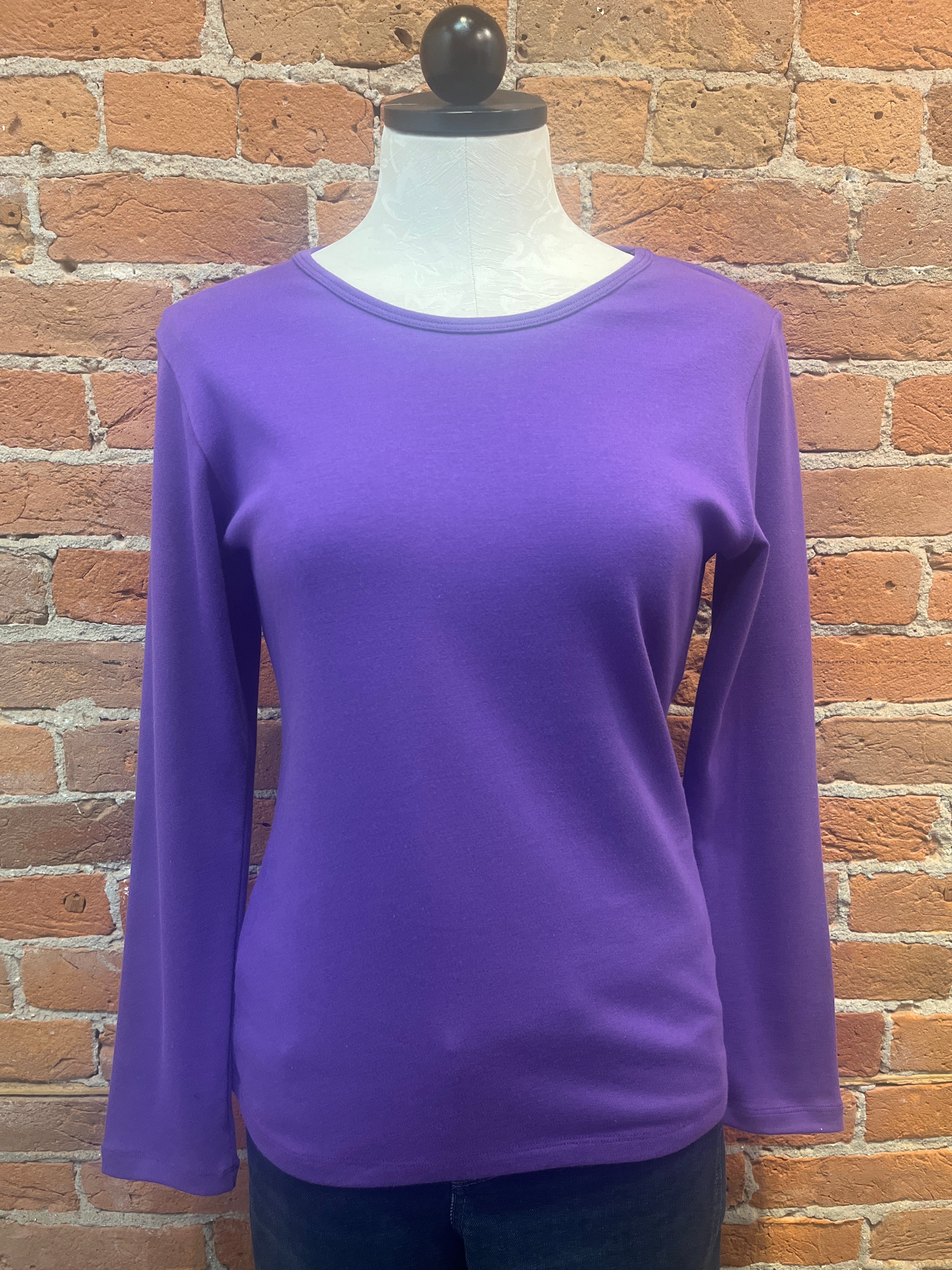 Necessitees t-shirt, jewel neck long-sleeve (5 colors)