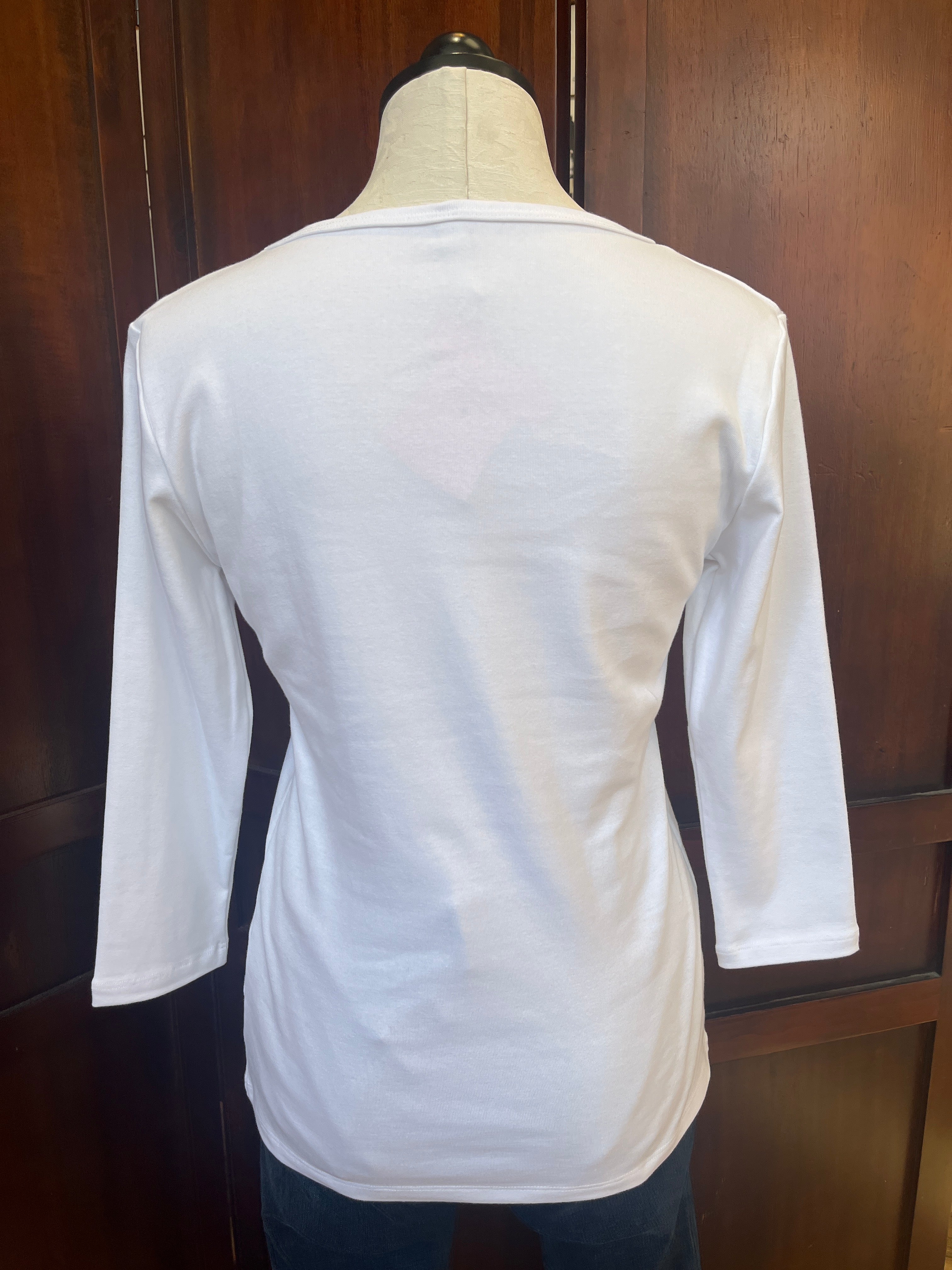 Camiseta Necessitees cuello joya manga 3/4 (5 colores)