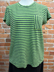 Camiseta holgada con corte delantero, manga corta (6 colores)