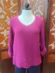CMC shirt 5607, 3-layer cotton gauze 3/4 sleeve