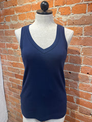 Necessitees April tank, v-neck wide binding