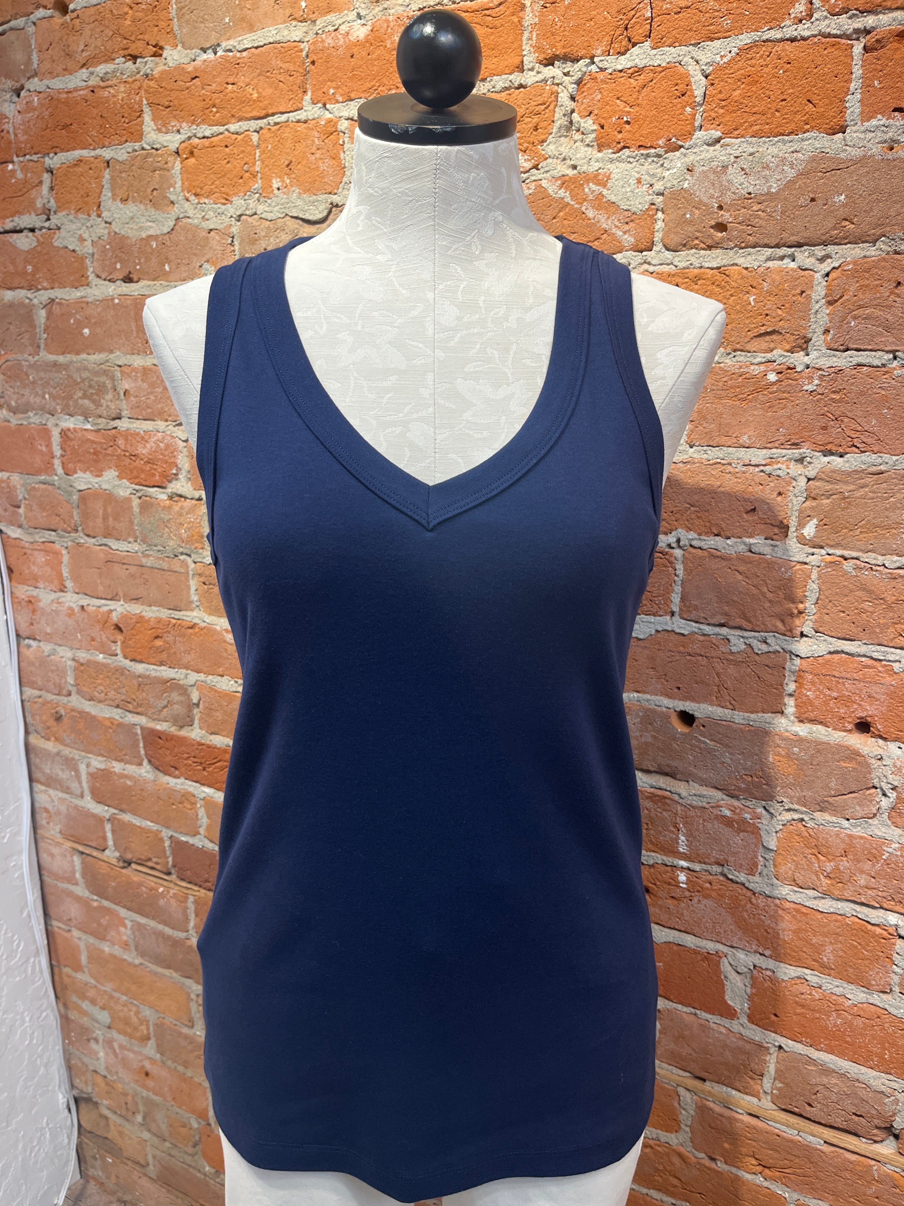 Necessitees April tank, v-neck wide binding