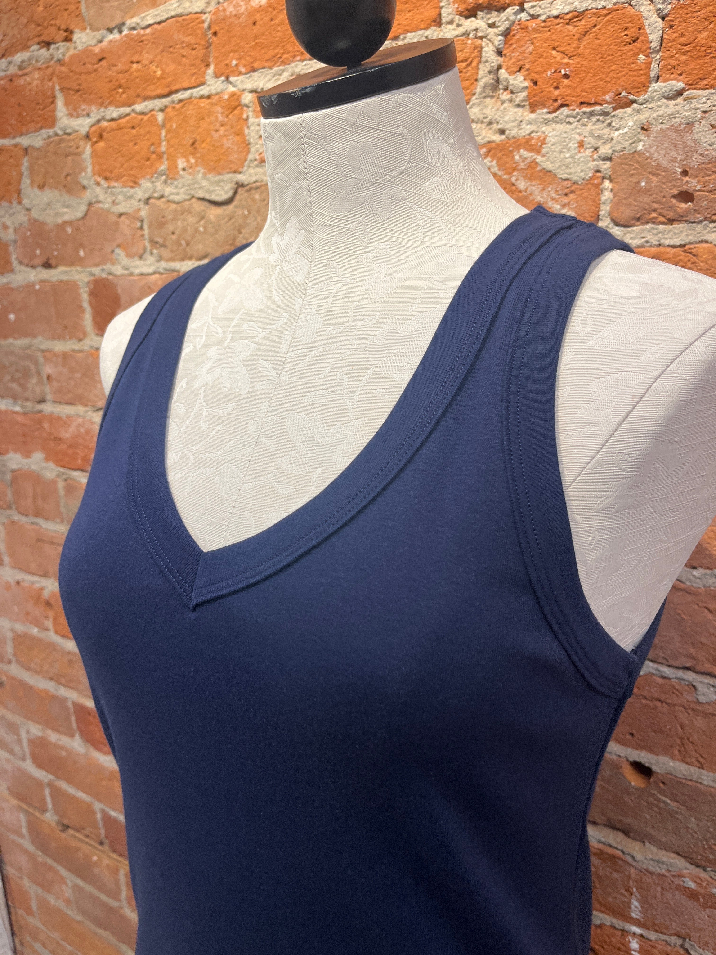 Necessitees April tank, v-neck wide binding