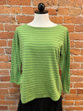 Cut Loose t-shirt, 3/4 sleeve boatneck stripe (2 colors)