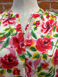 Renuar shirt 5110, cap sleeve viscose floral