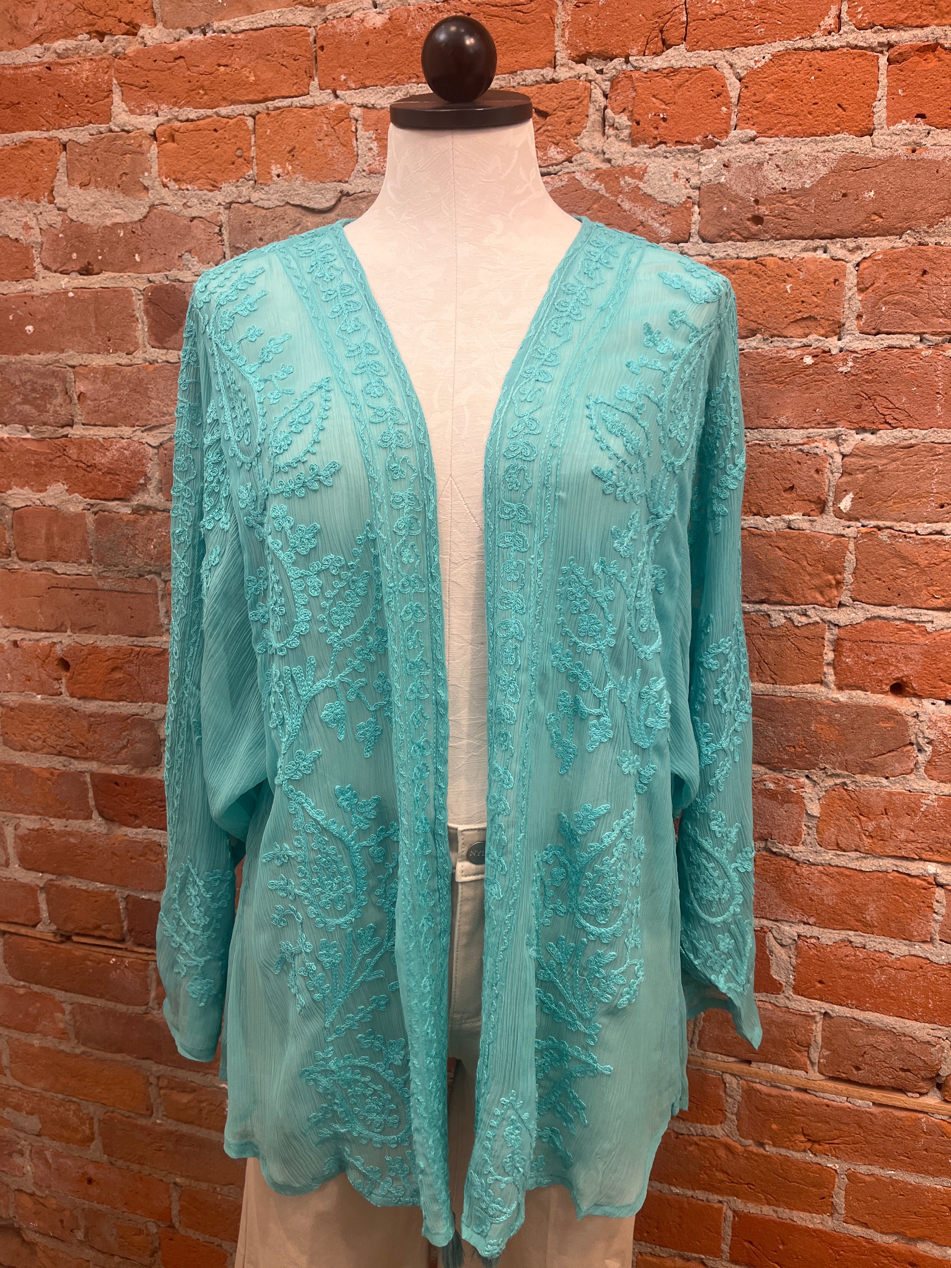 ANU 18277 jacket, embroidered sheer