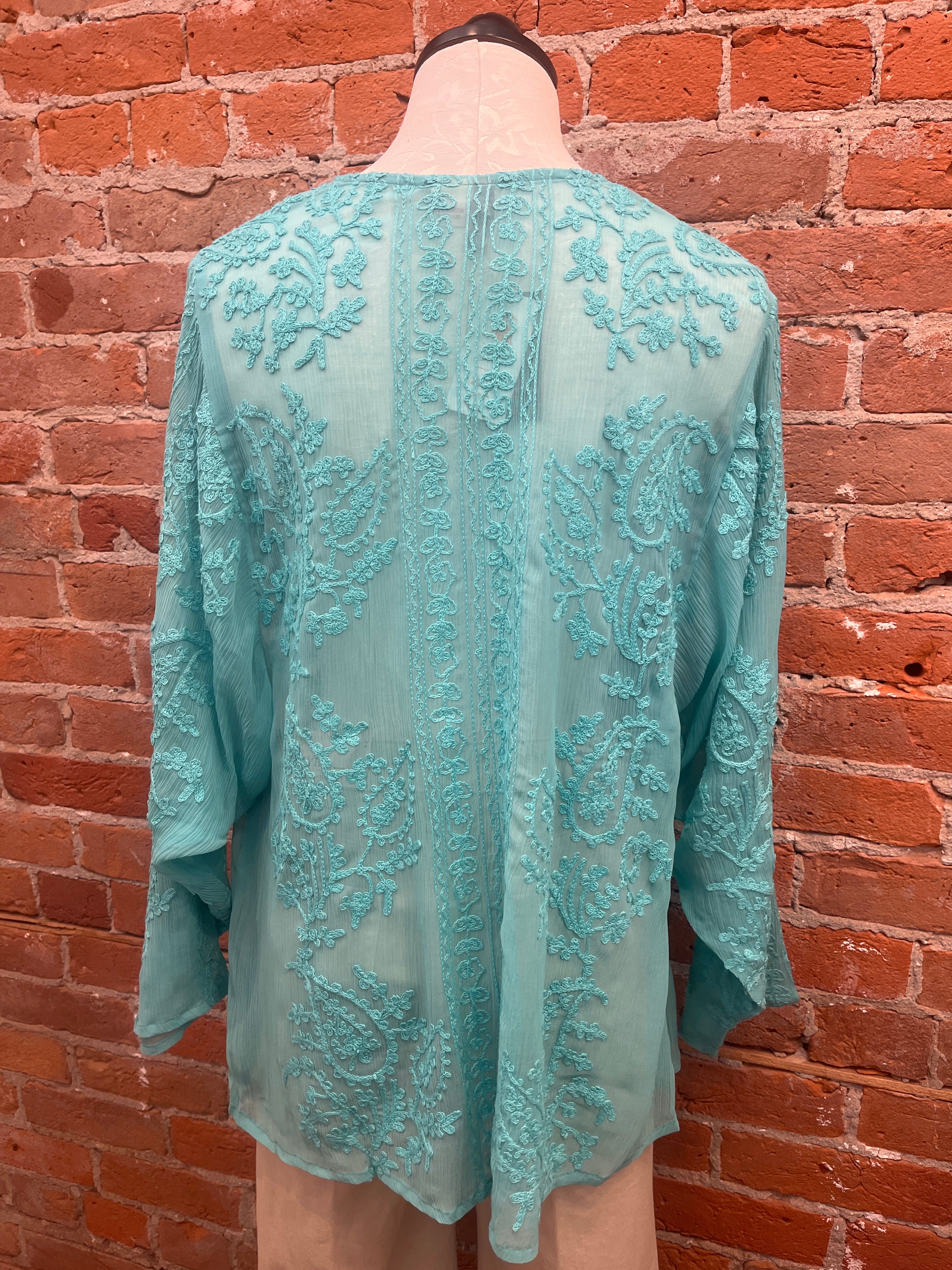 ANU 18277 jacket, embroidered sheer