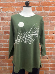 Marushka t-shirt, Dune Sun 3/4 sleeve slub