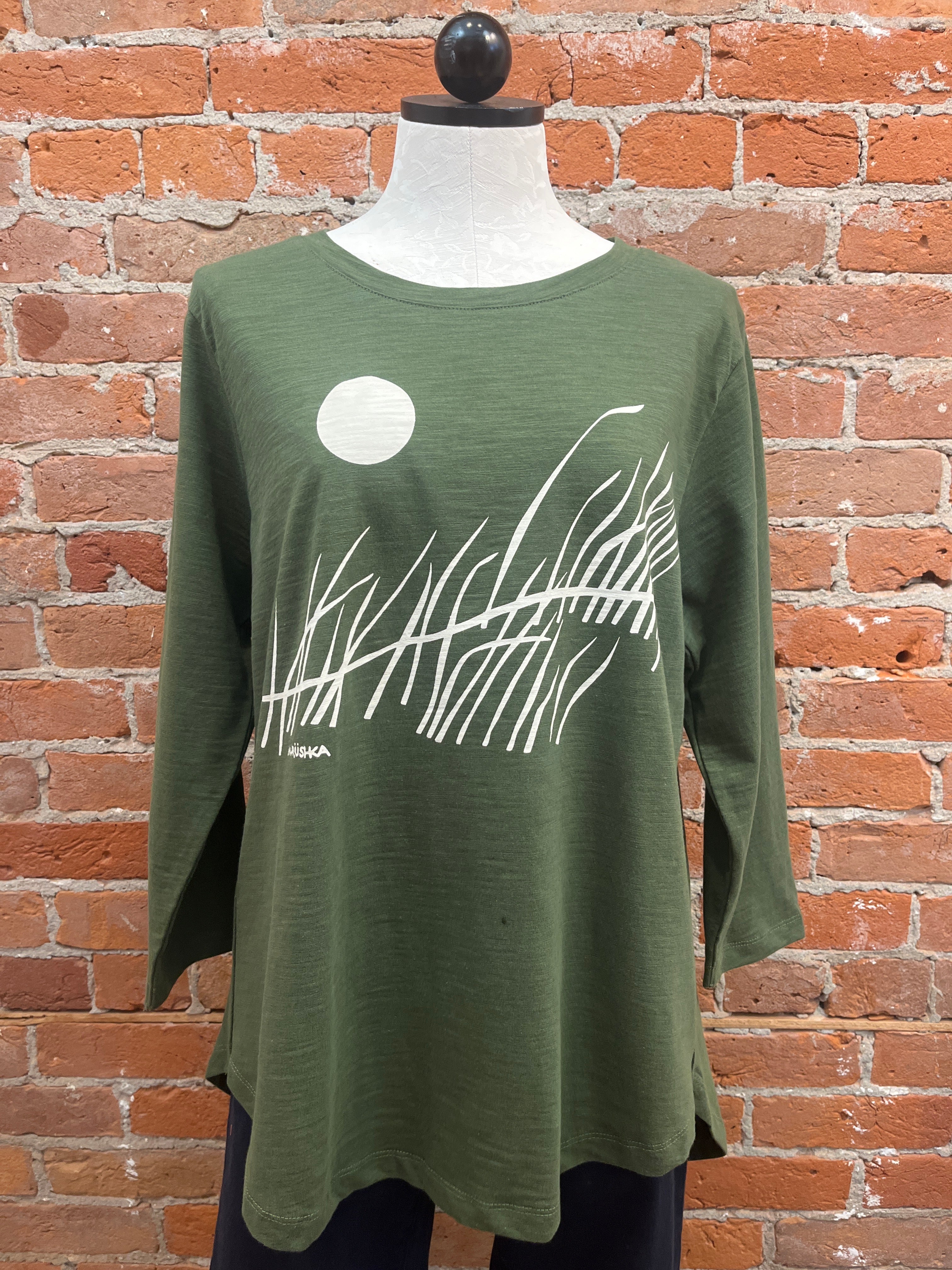 Marushka t-shirt, Dune Sun 3/4 sleeve slub