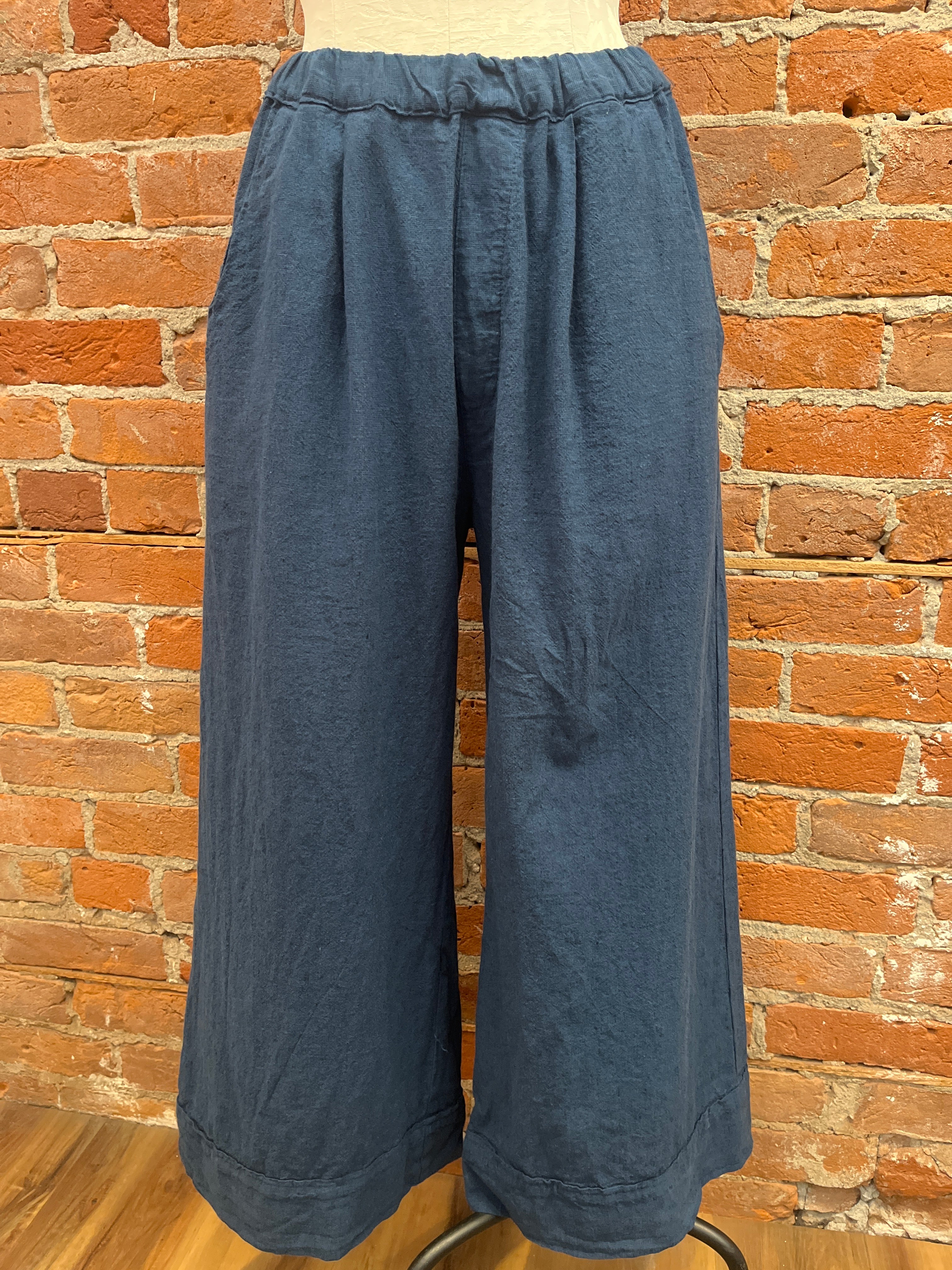 Cut Loose pant, wide leg linen-cotton ankle
