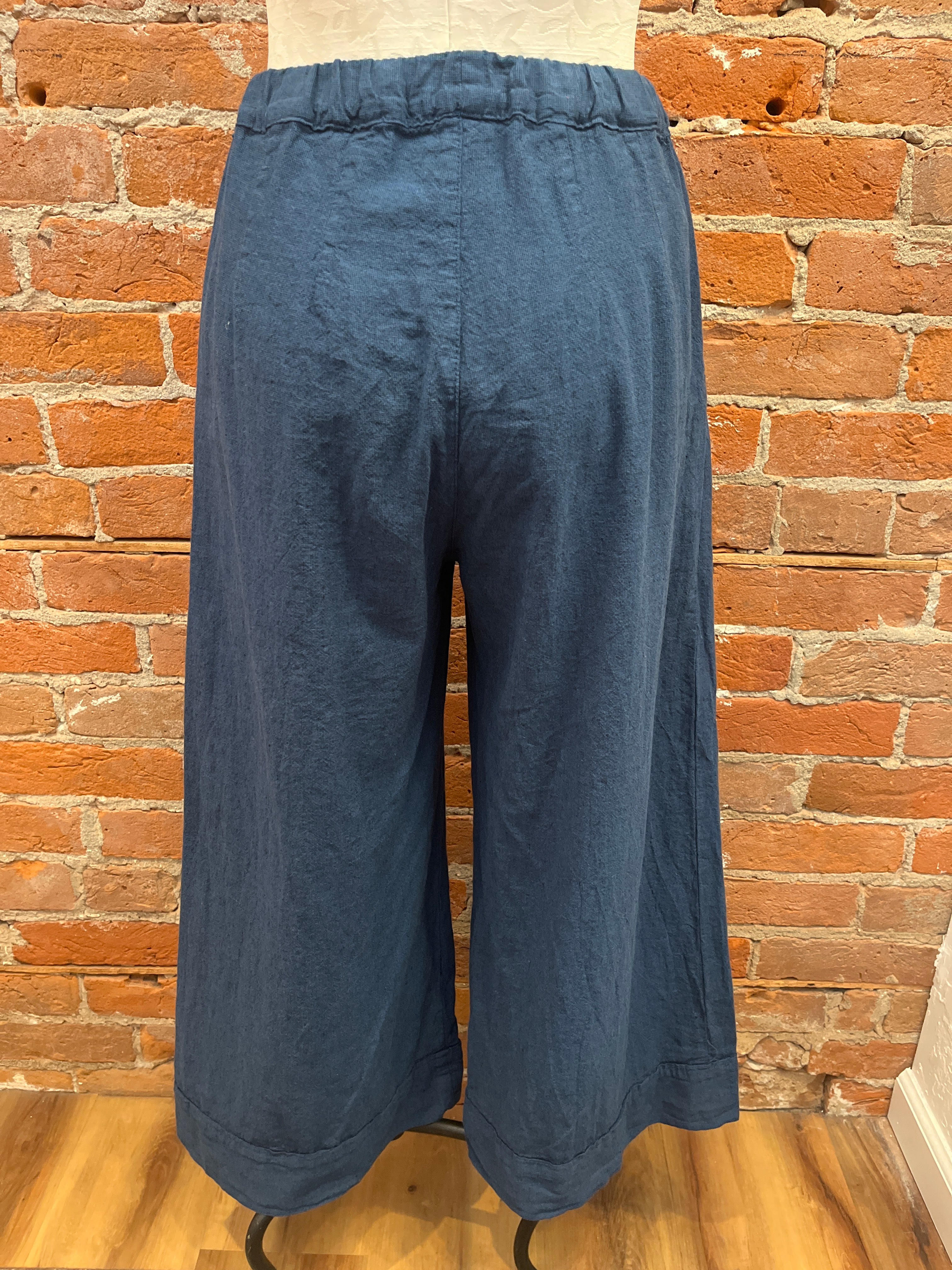 Cut Loose pant, wide leg linen-cotton ankle