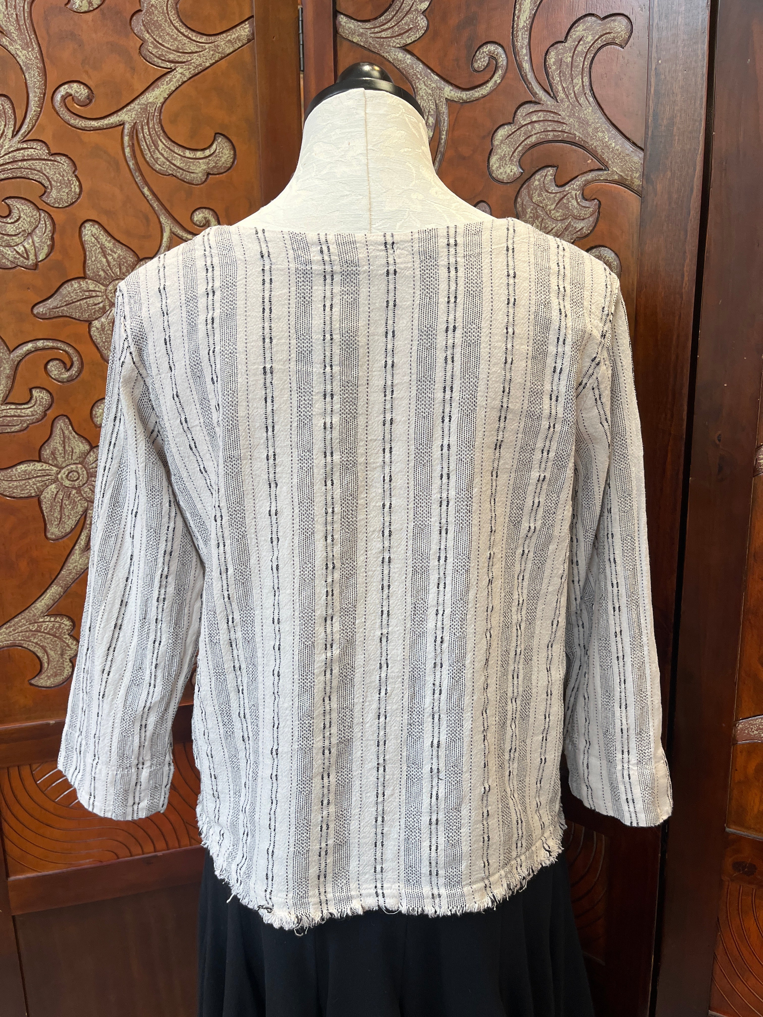 Cut Loose shirt, linen/cotton stripe