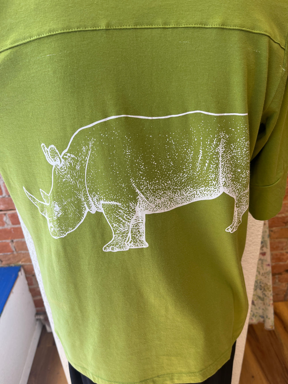 Flutter camp shirt, Rhino image