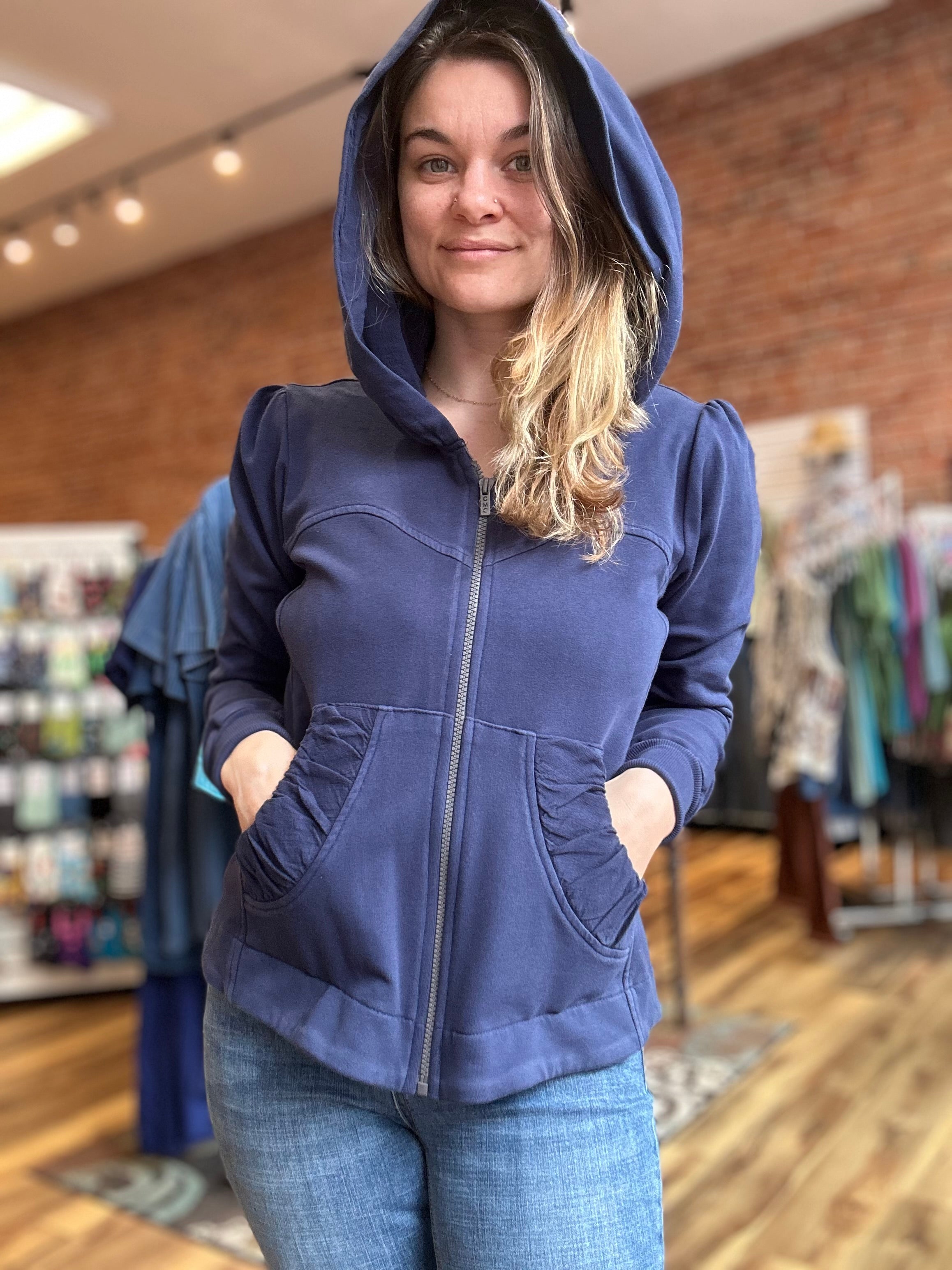Chaqueta/abrigo con capucha CMC 3261, cremallera corta (6 colores)