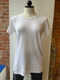 Camiseta holgada corte bies manga corta mezcla lino (2 colores) 