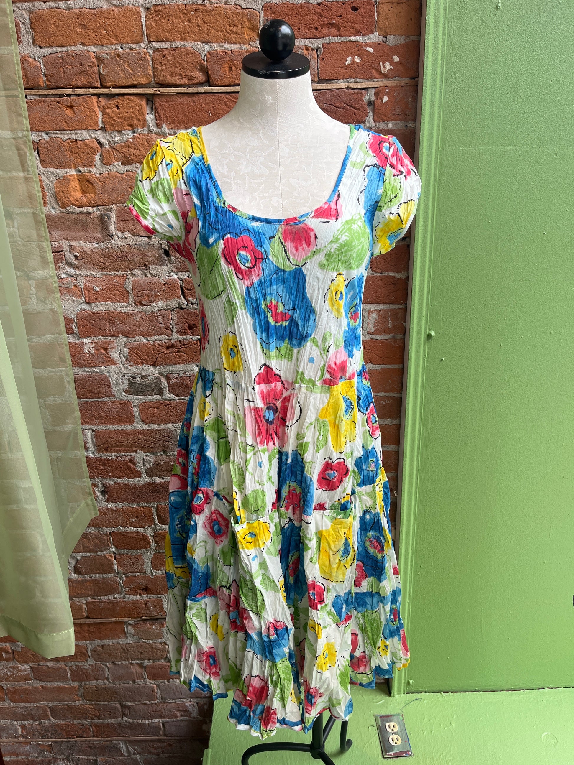 jade cotton dress Papillon Dress in Jade Green Embroidered Cotton, Jade Green / XS/S