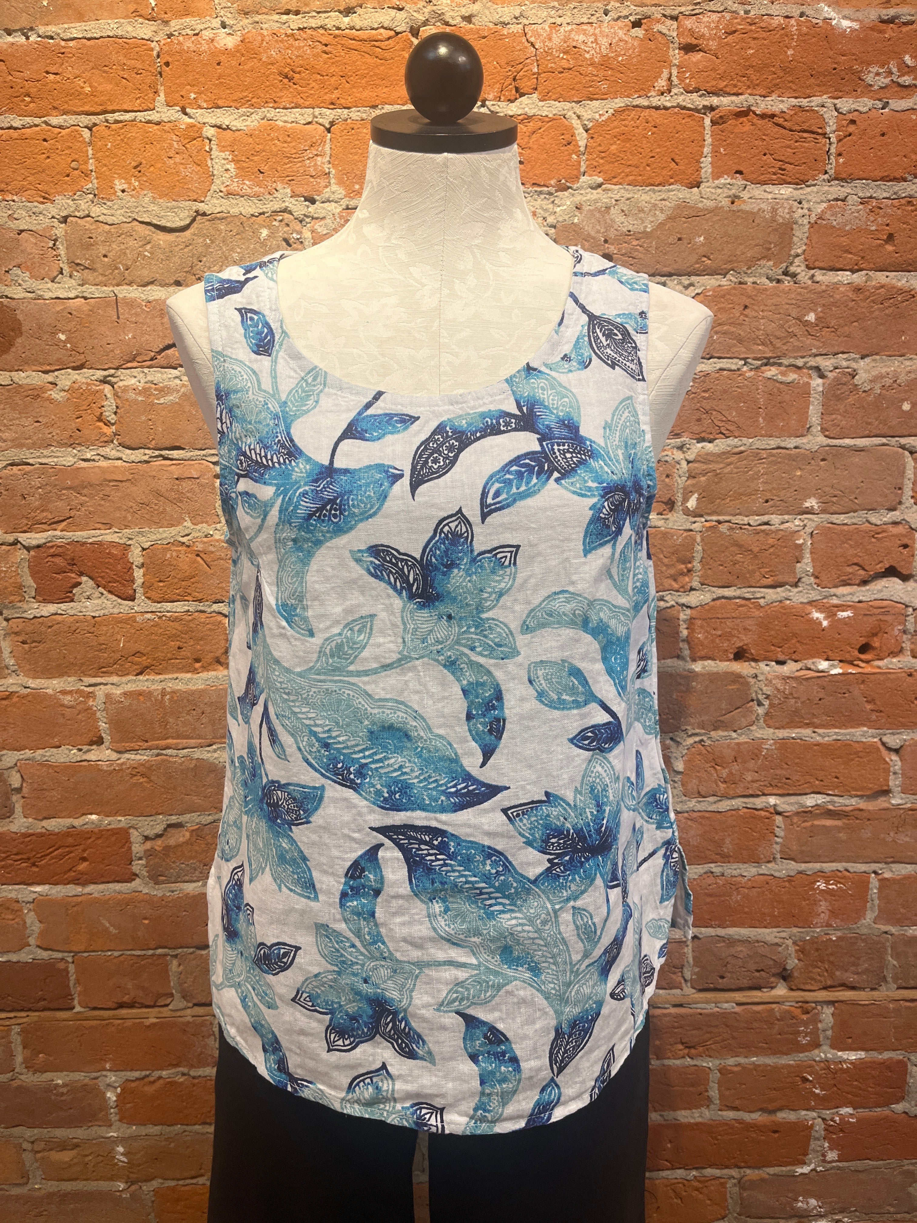 CMC tank 2201, linen print White