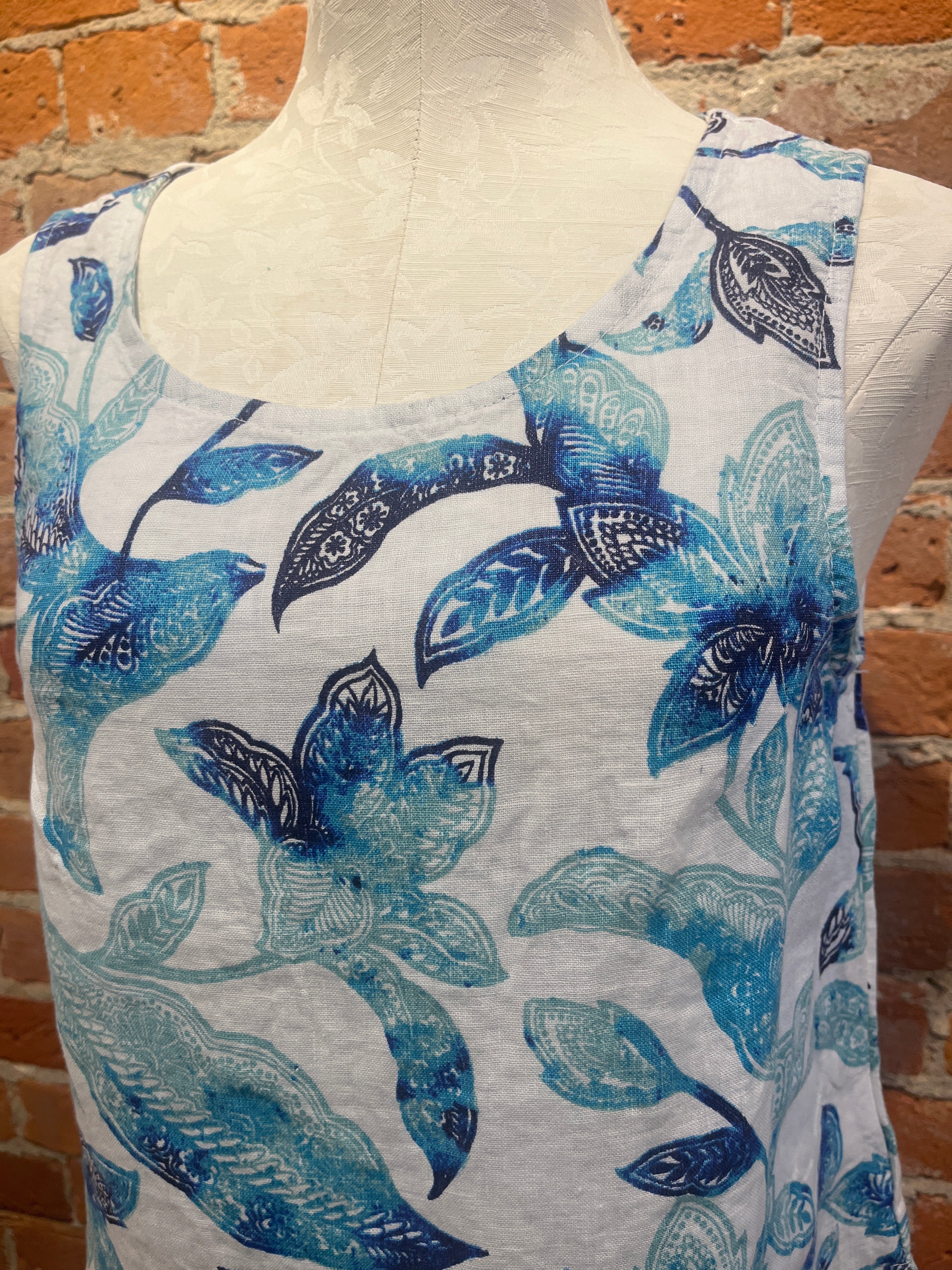 CMC tank 2201, linen print White