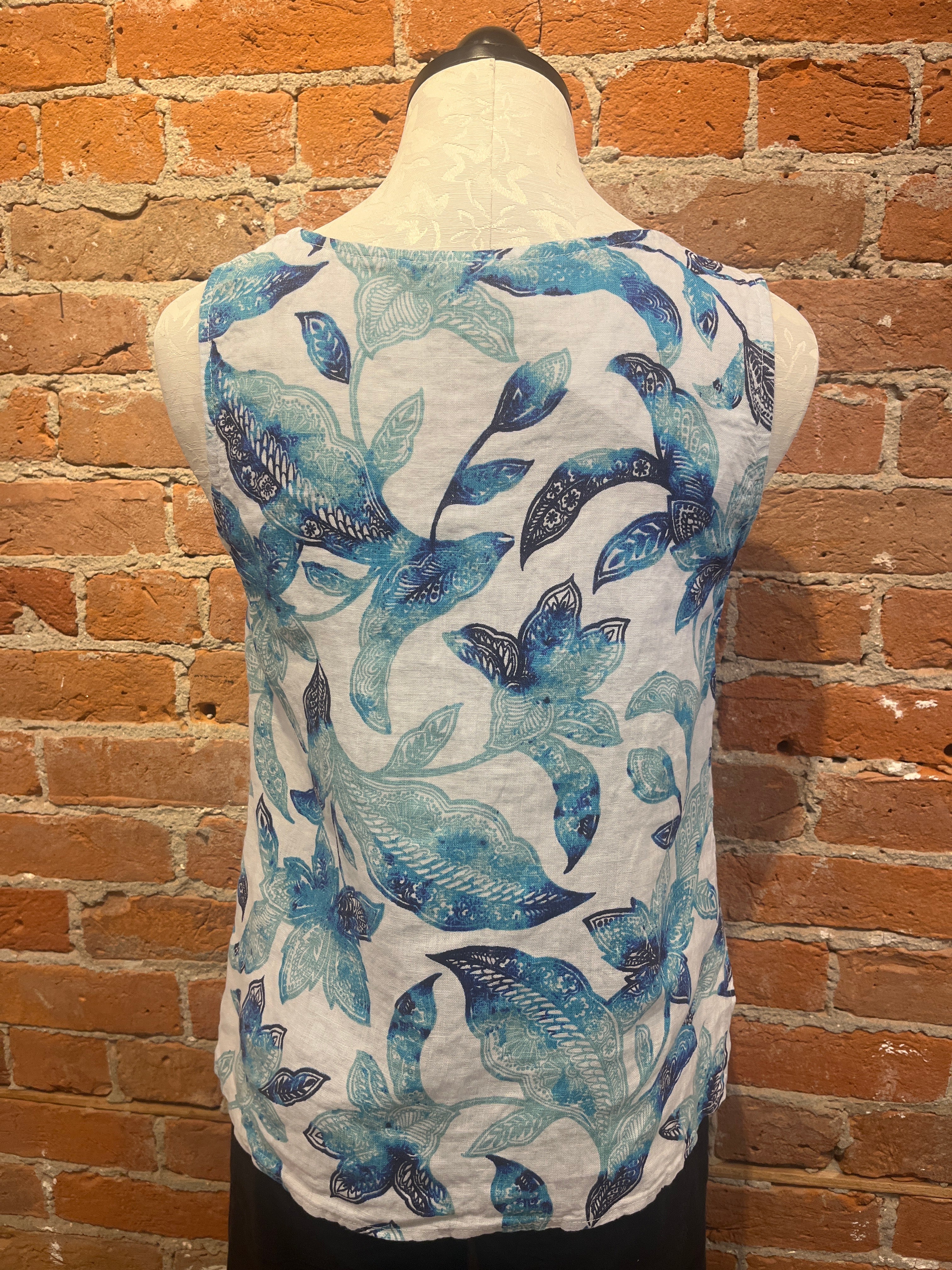 CMC tank 2201, linen print White