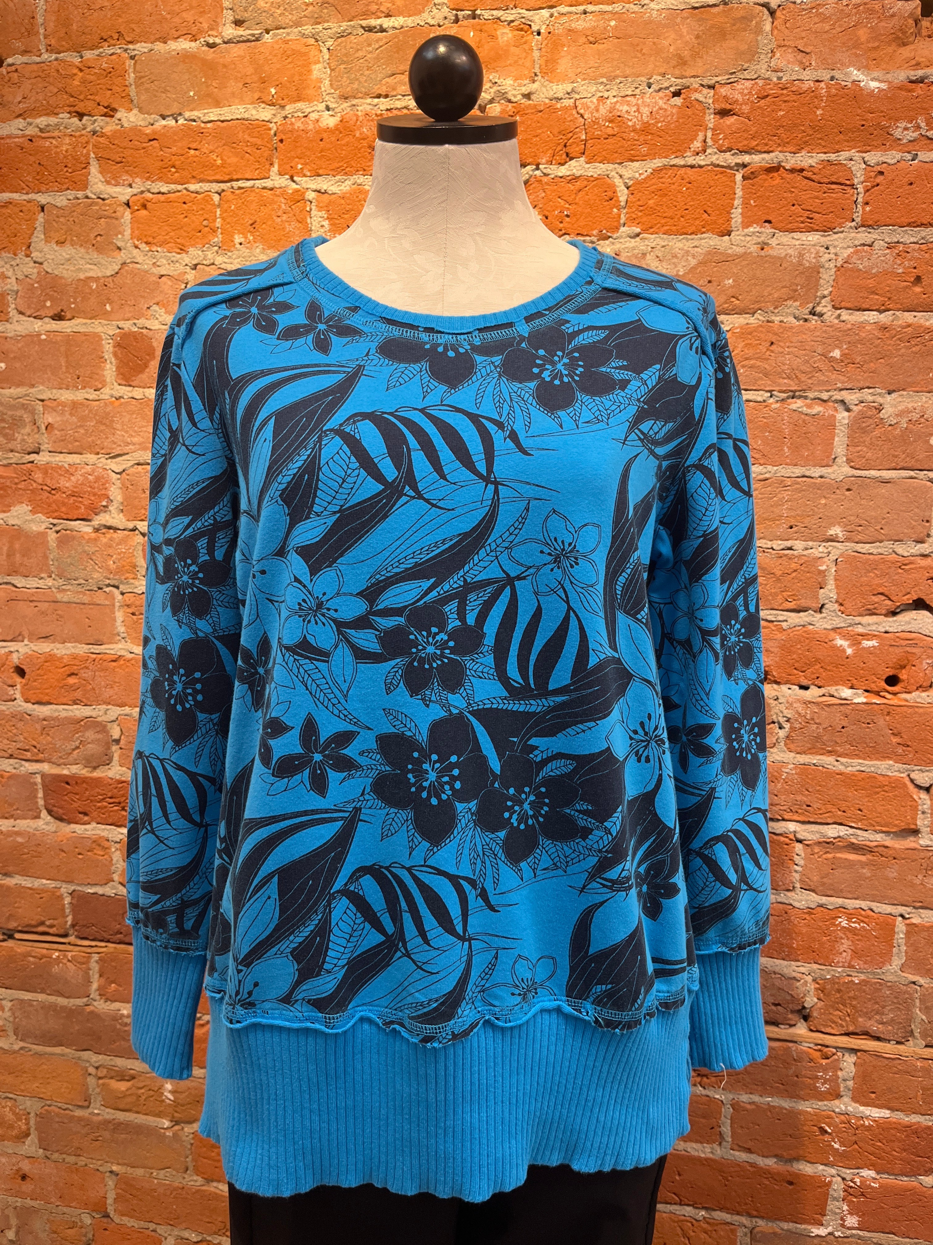 Prairie Cotton shirt 622, relaxed tunic Methyl Blue