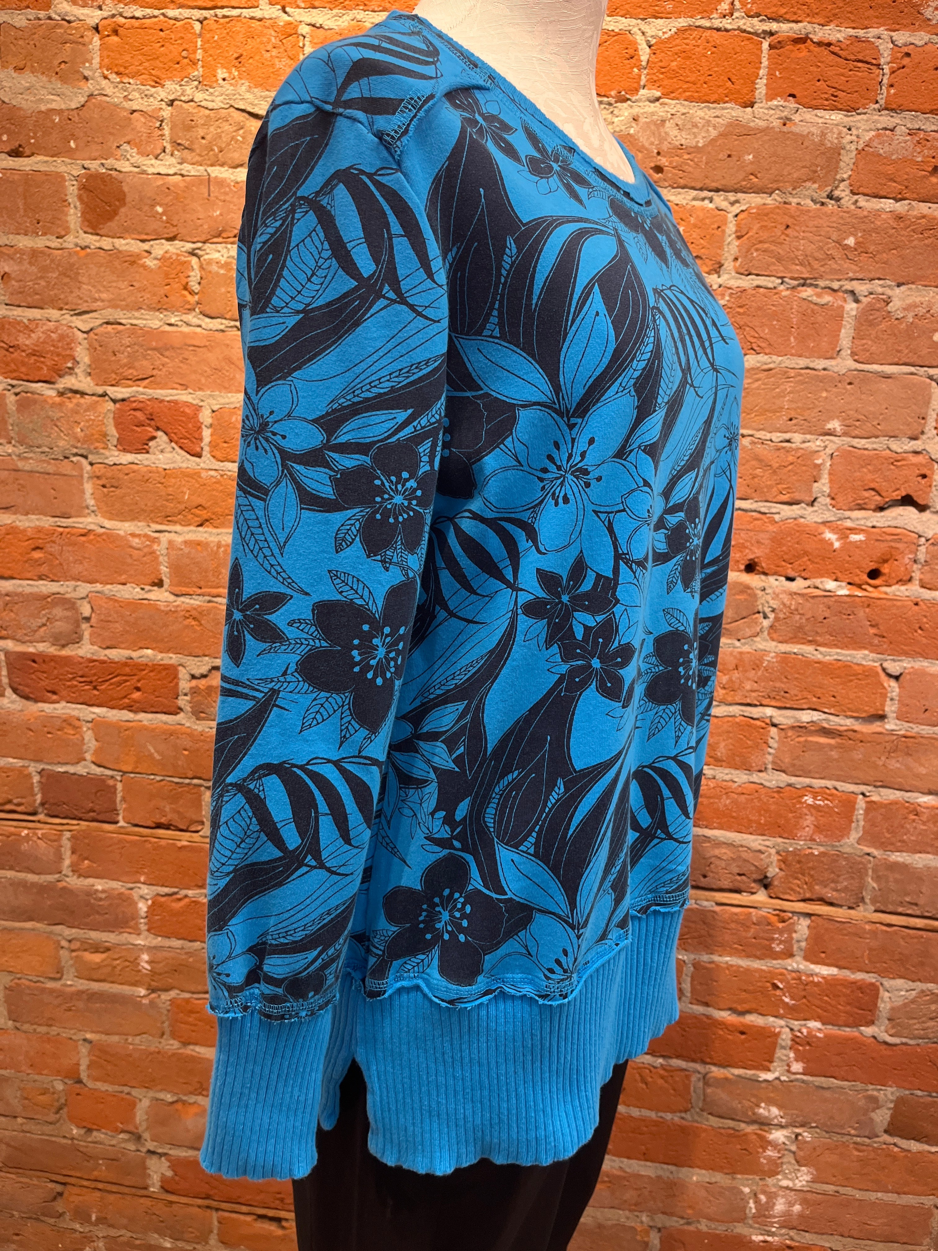 Prairie Cotton shirt 622, relaxed tunic Methyl Blue