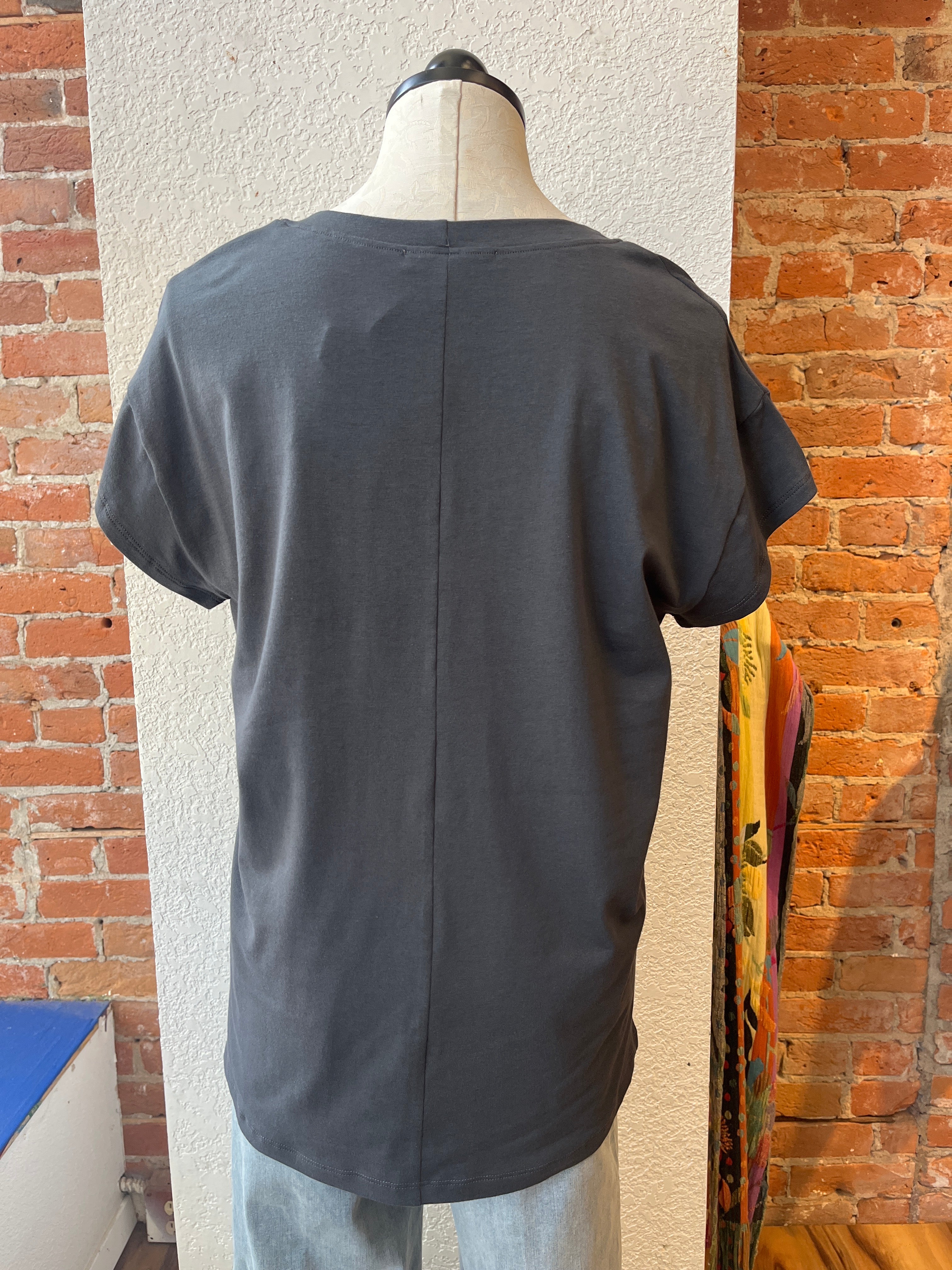 Necessitees t-shirt, u-neck pocket jersey