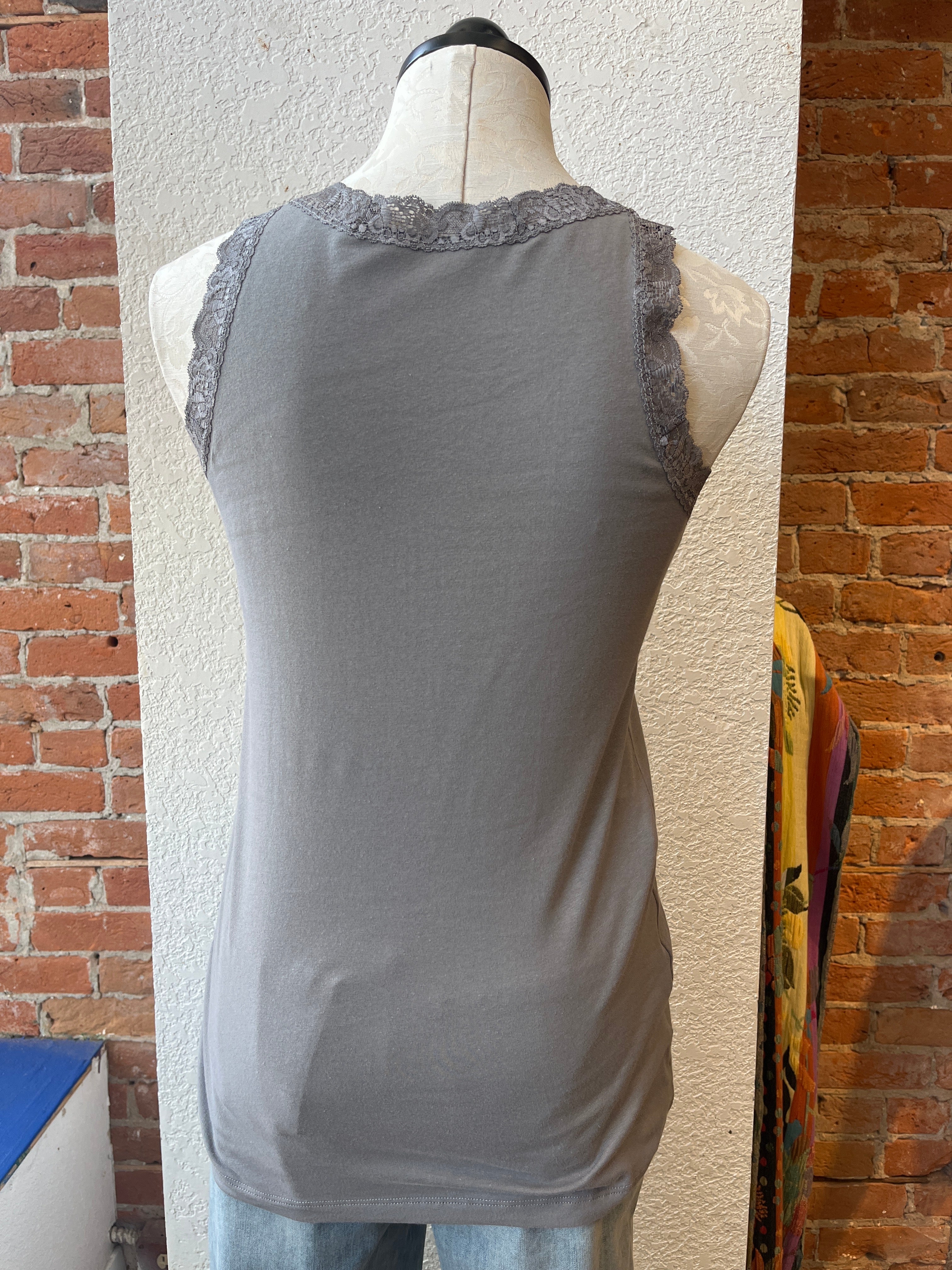 Necessitees tank, jersey lace v-neck